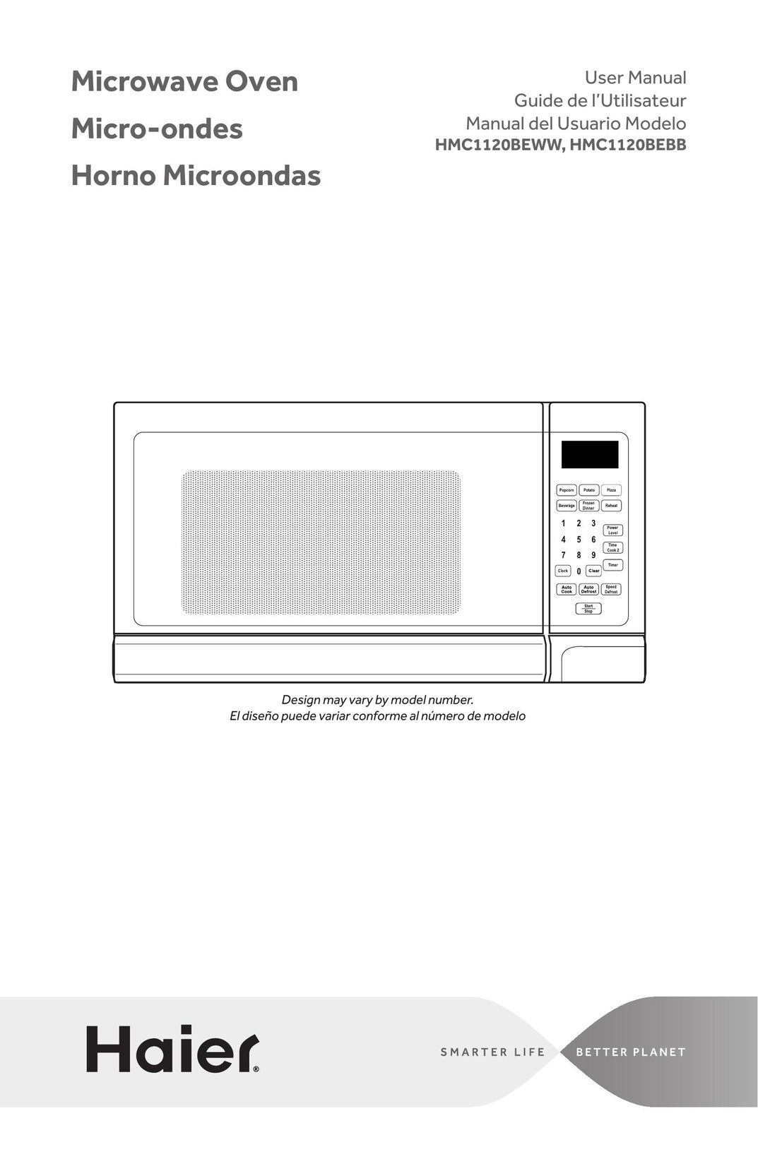 Haier HMC1120BEWW Microwave Oven User Manual