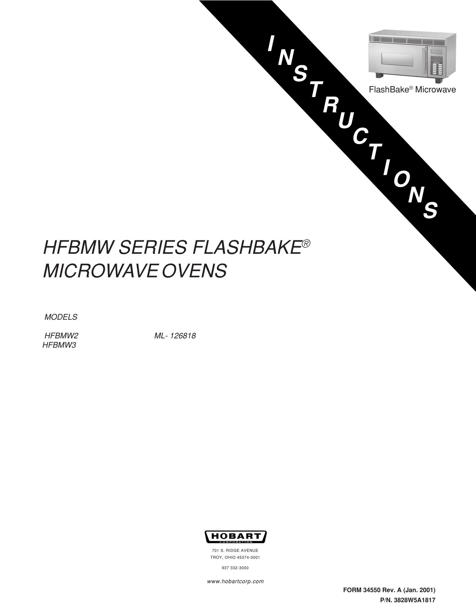 Hobart HFBMW2 ML-126818 Microwave Oven User Manual