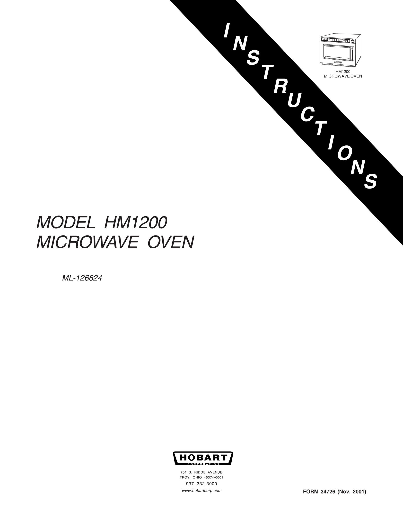 Hobart HM1200 Microwave Oven User Manual