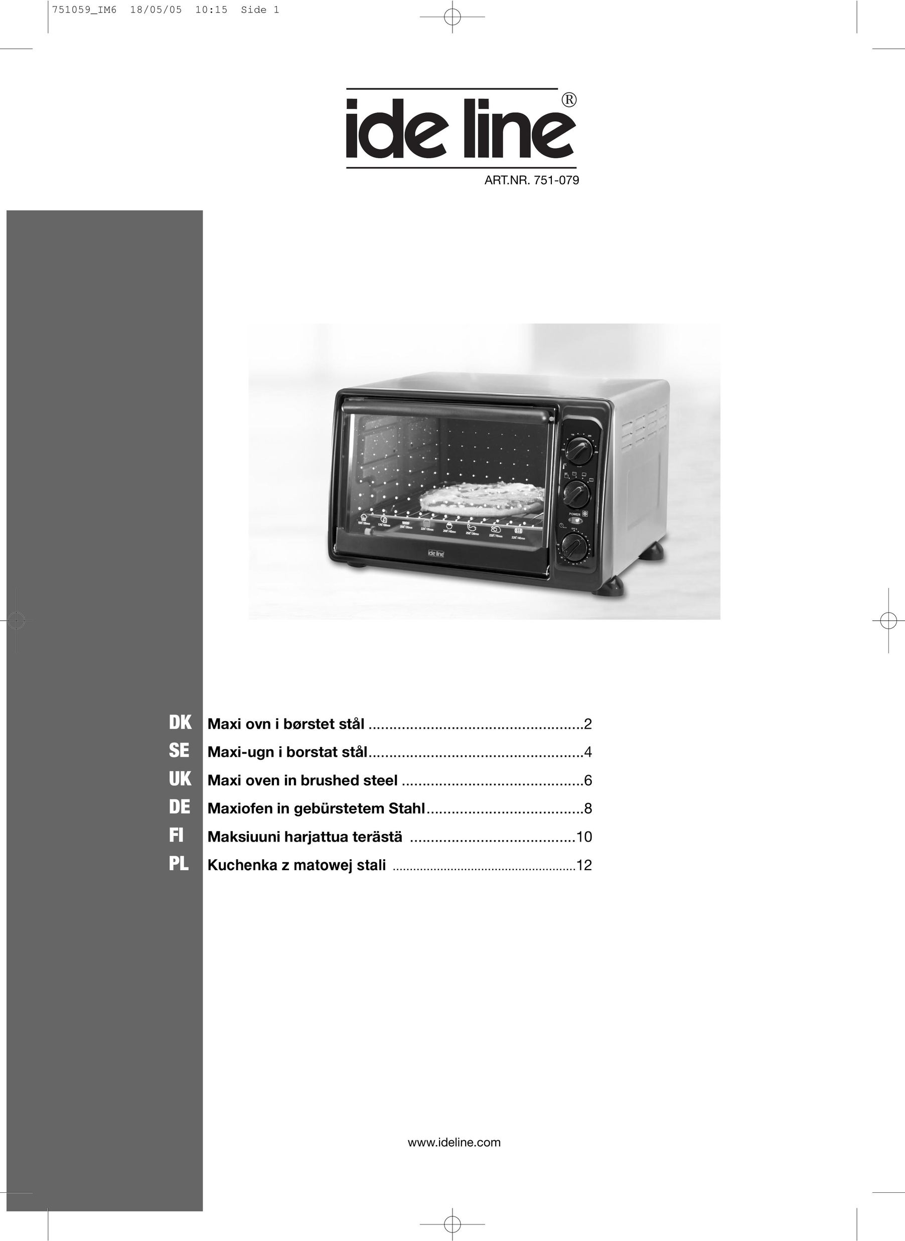 Ide Line 751-079 Microwave Oven User Manual