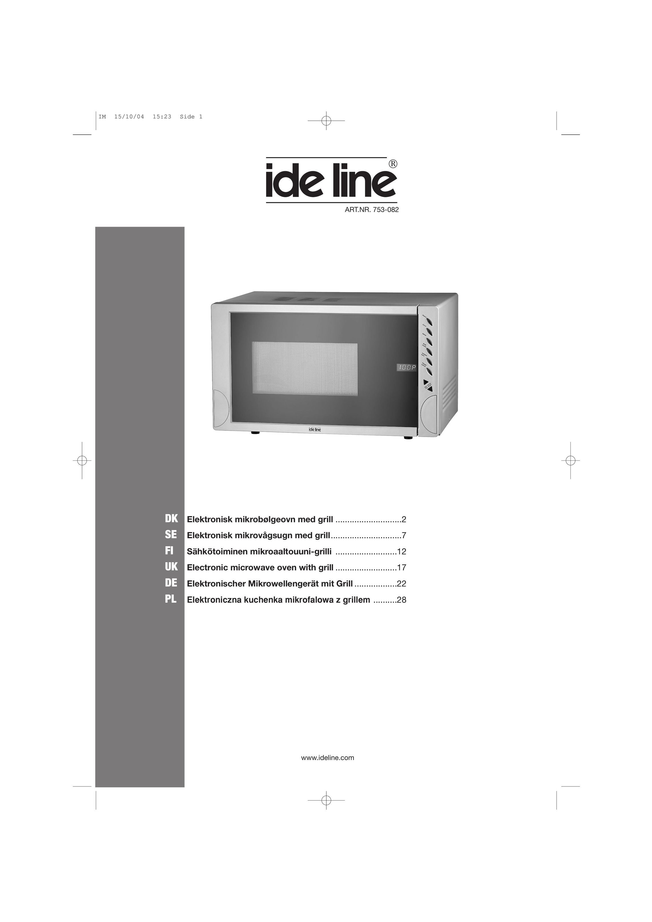 Ide Line 753-082 Microwave Oven User Manual