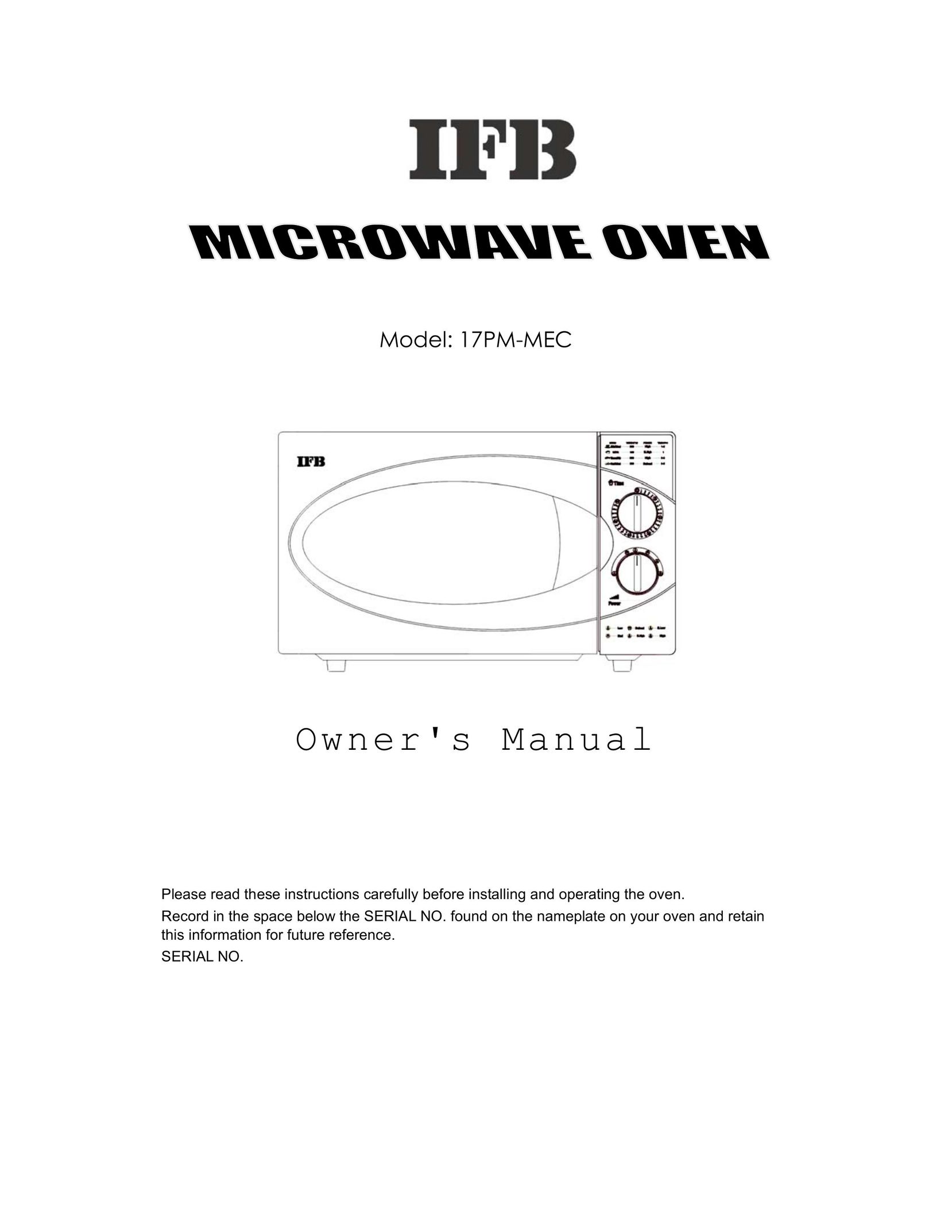 IFB Appliances 17PM-MEC Microwave Oven User Manual