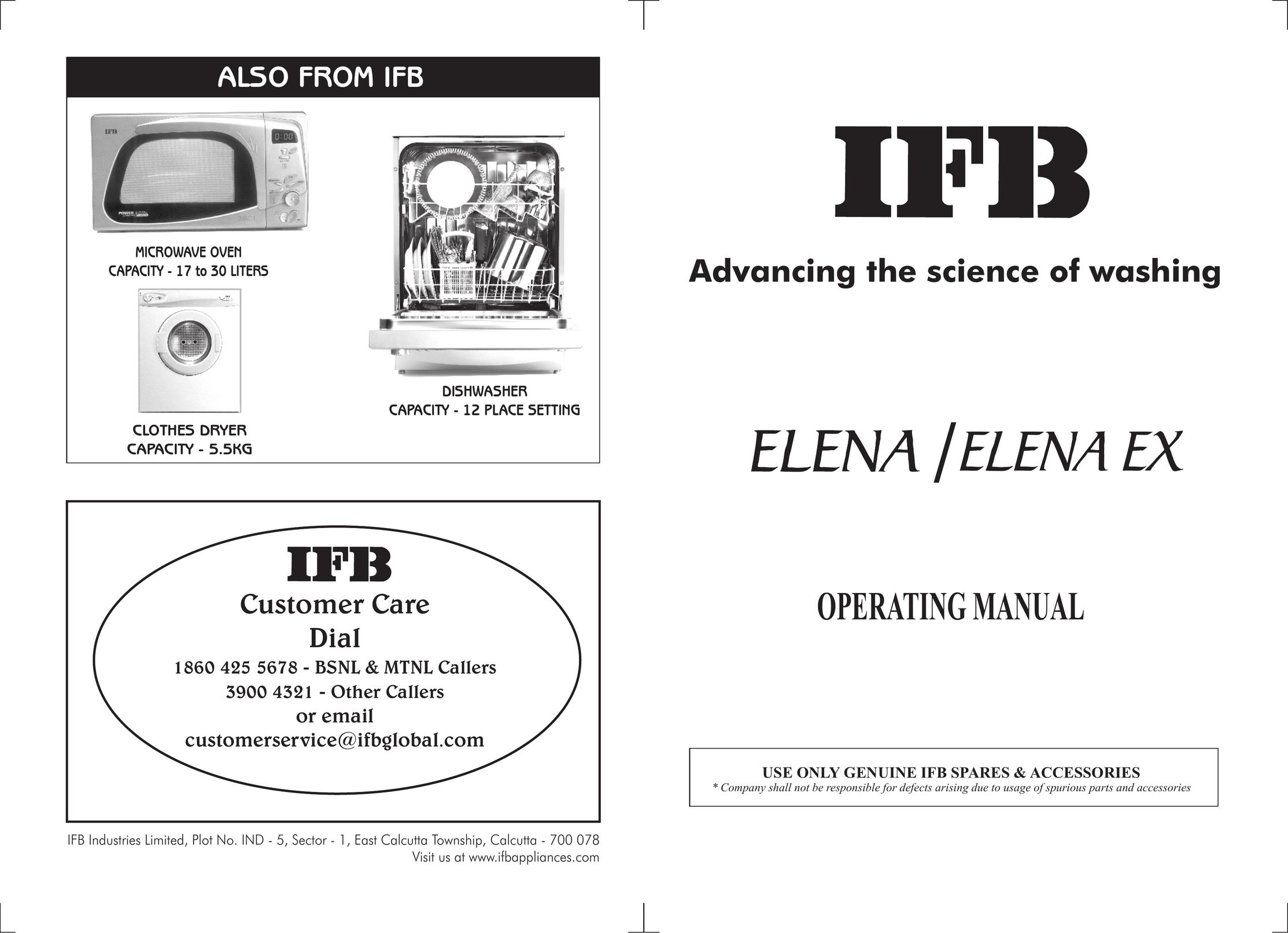 IFB Appliances ELENA EX Microwave Oven User Manual