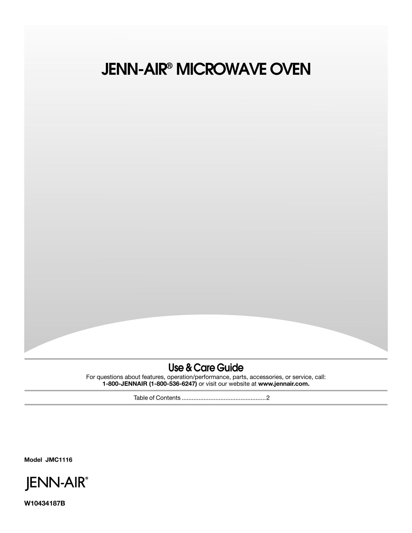 Jenn-Air JMC1116AS Microwave Oven User Manual