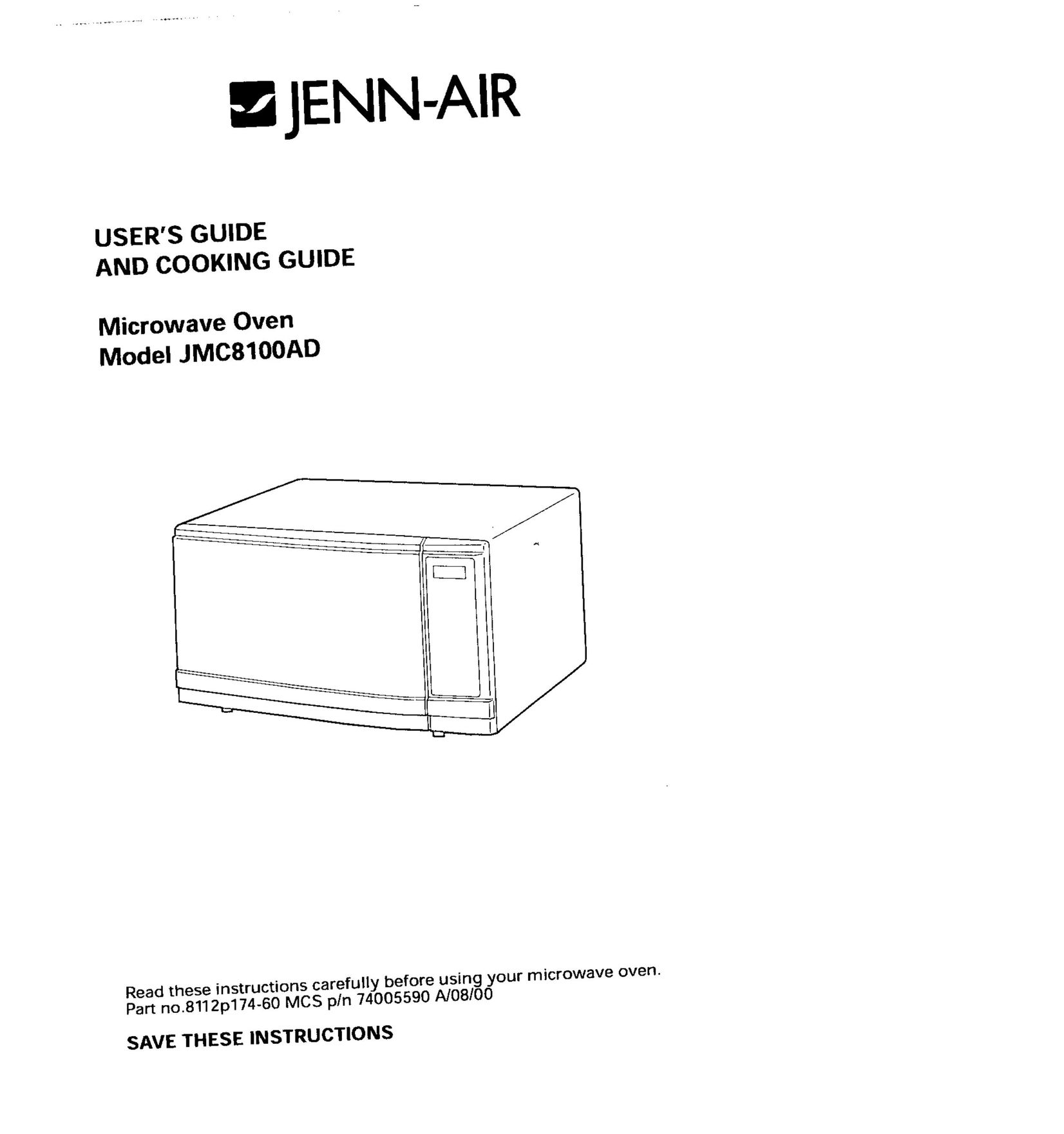 Jenn-Air JMC8100AD Microwave Oven User Manual