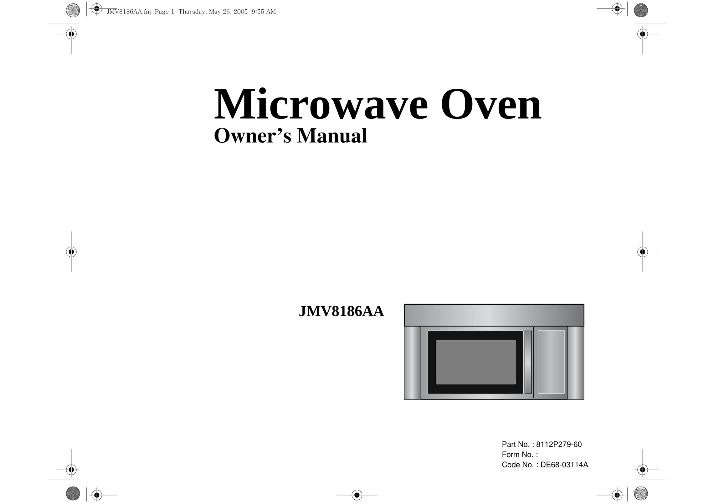 Jenn-Air JMV8186AA Microwave Oven User Manual