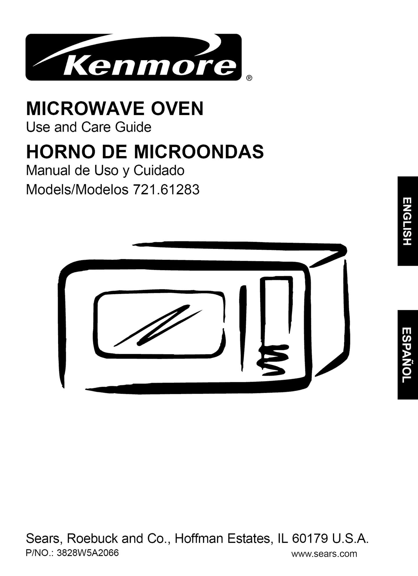 Kenmore 721.61283 Microwave Oven User Manual