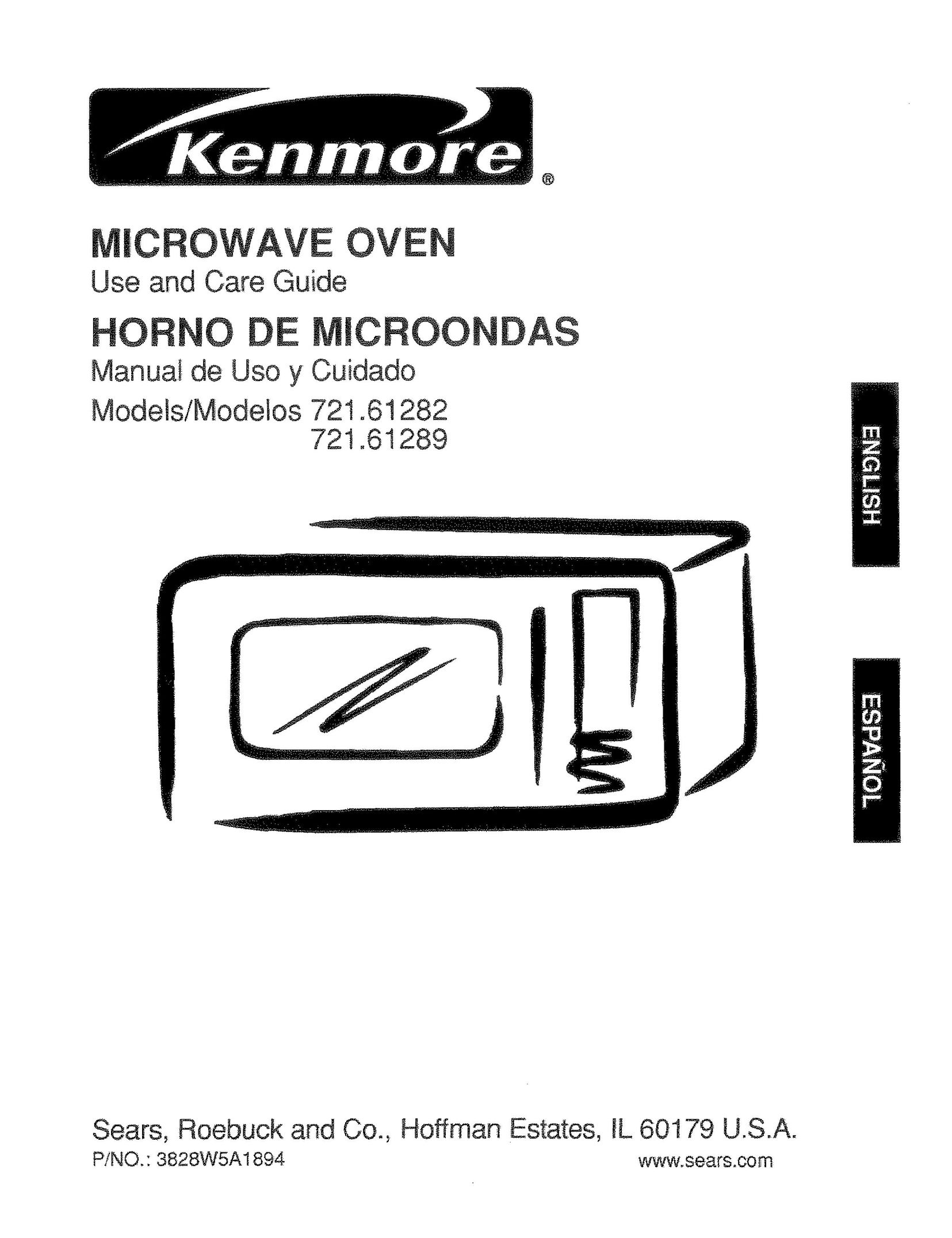 Kenmore 721.61289 Microwave Oven User Manual