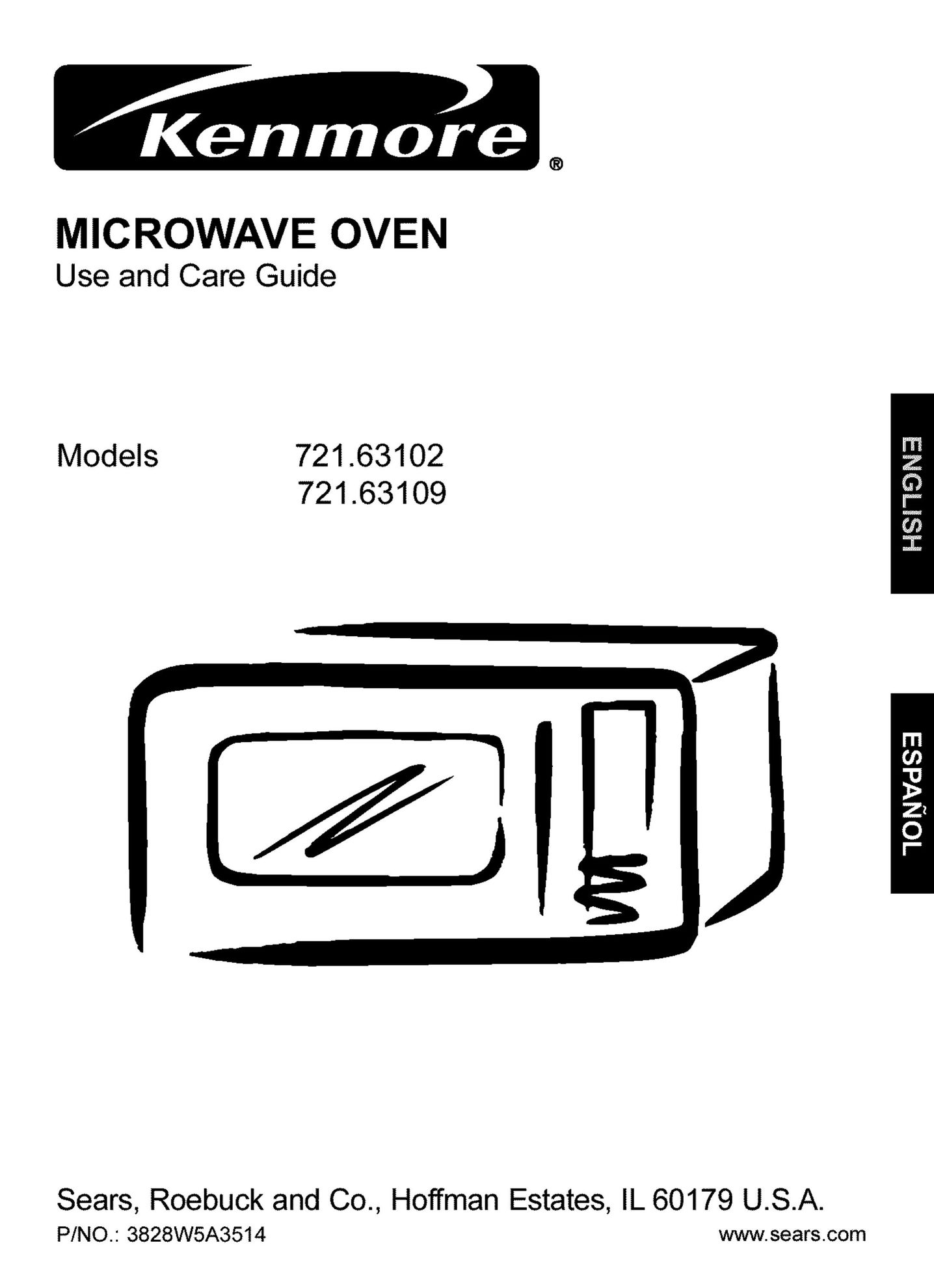 Kenmore 721.63109 Microwave Oven User Manual