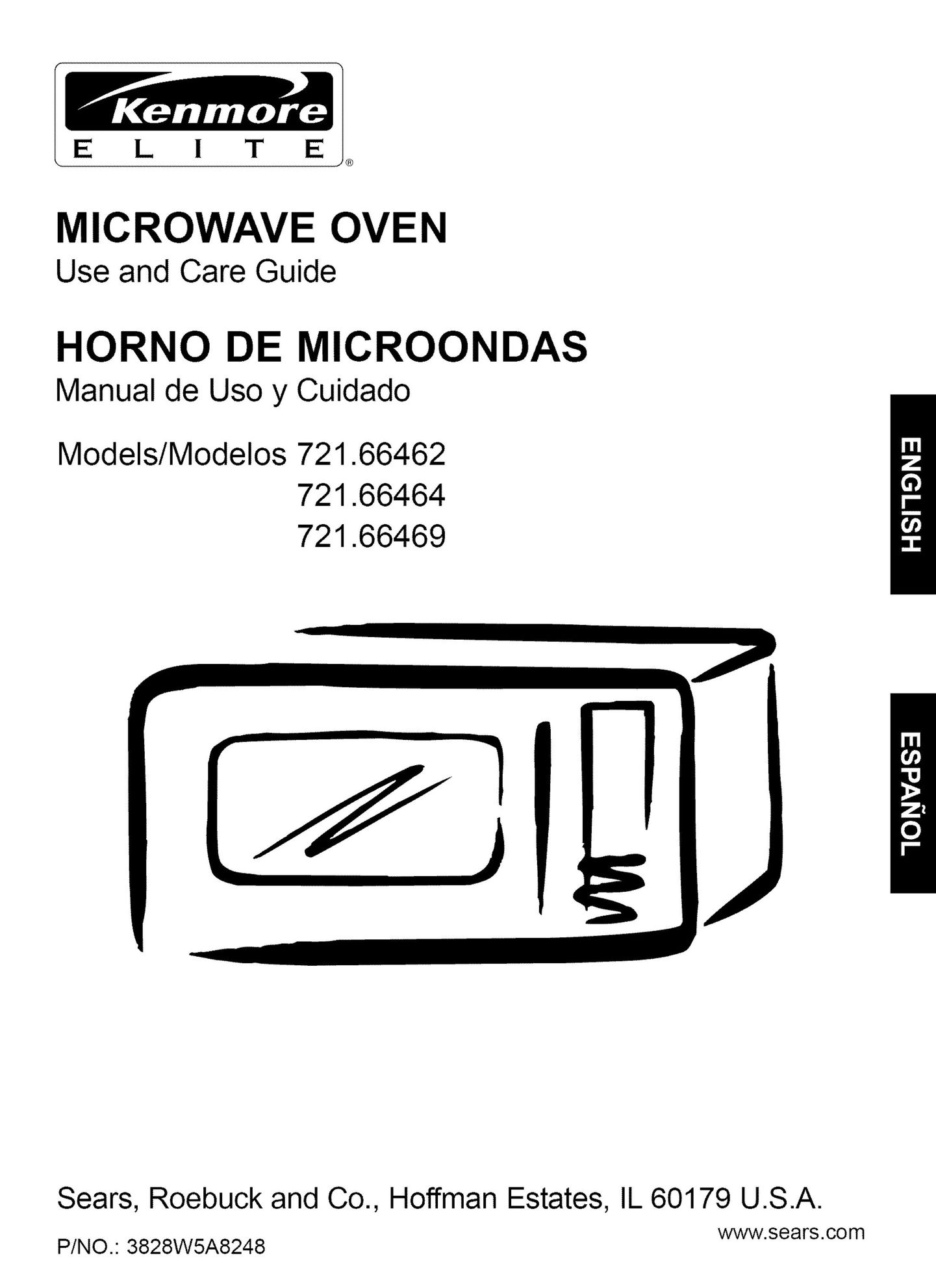 Kenmore 721.66464 Microwave Oven User Manual