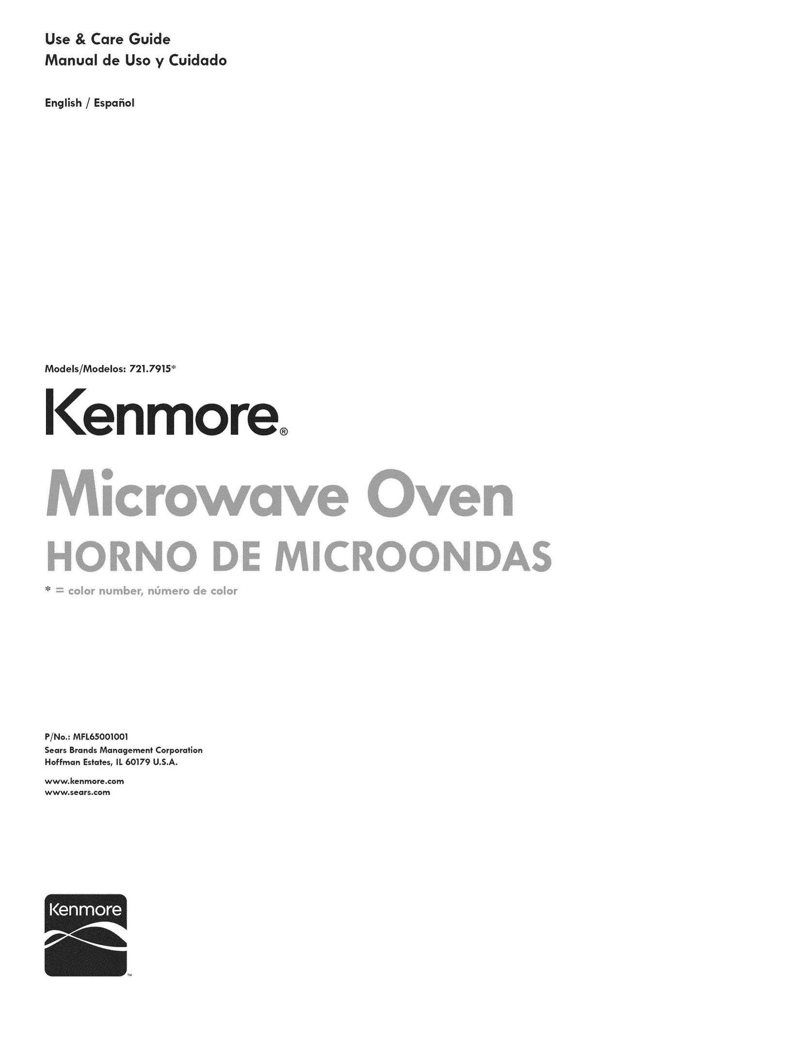 Kenmore 721.7915 Microwave Oven User Manual