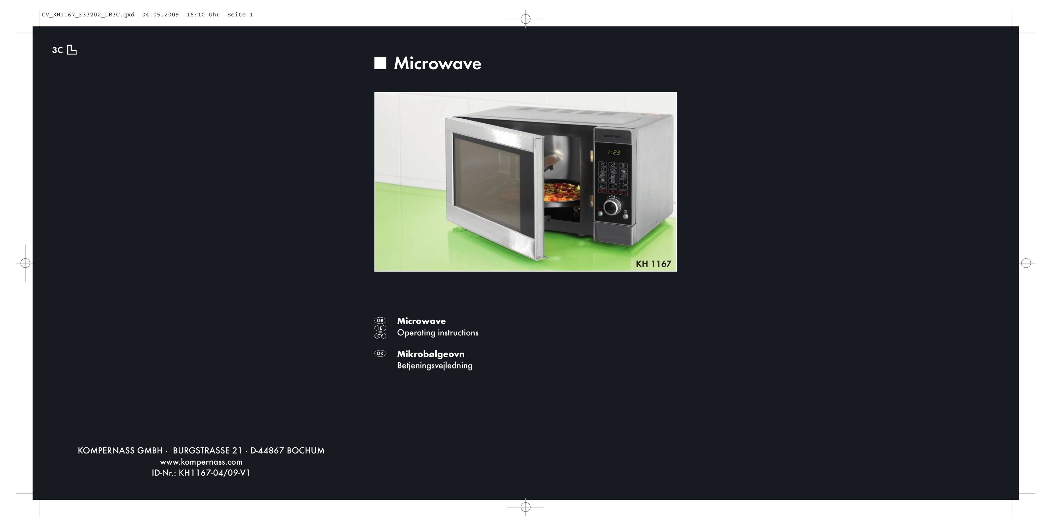 Kompernass KH 1167 Microwave Oven User Manual