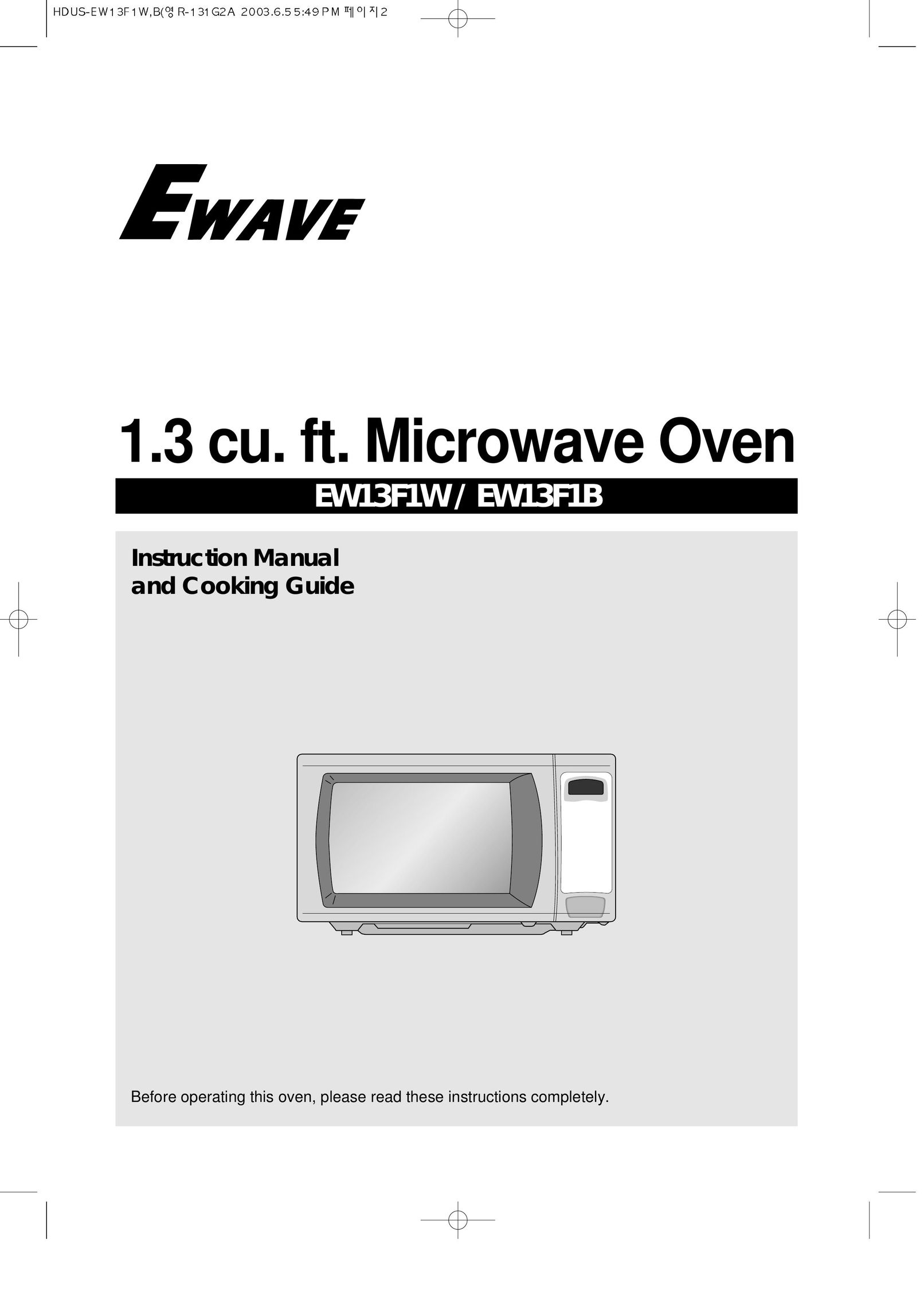 Magic Chef EW13F1W Microwave Oven User Manual