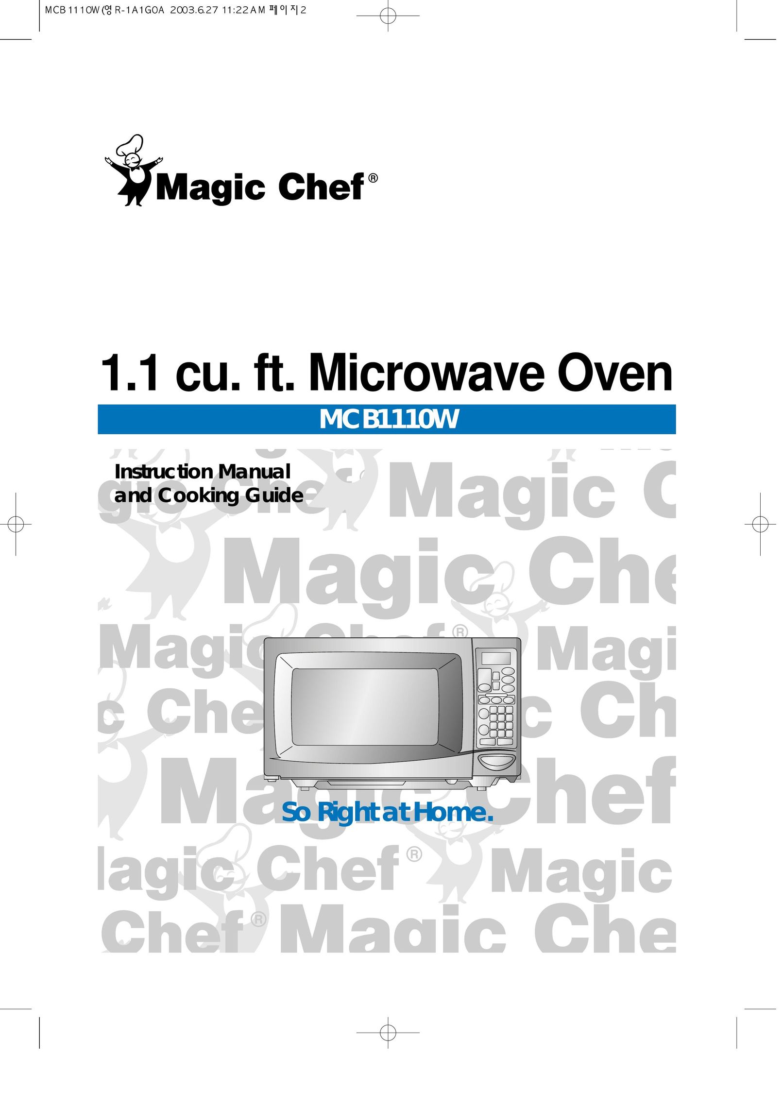 Magic Chef MCB1110W Microwave Oven User Manual
