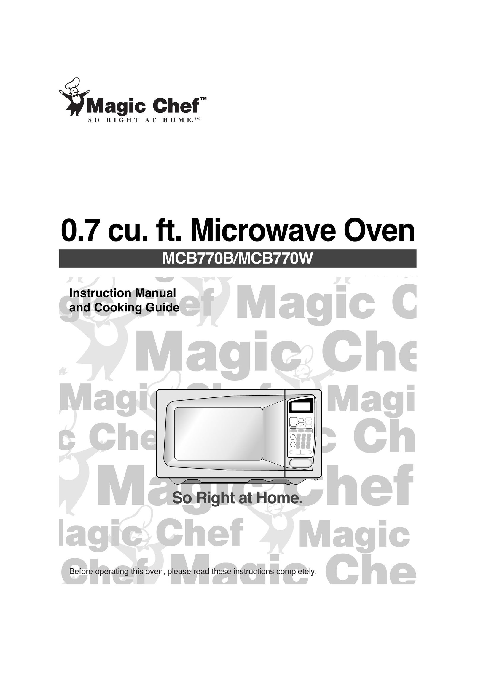 Magic Chef MCB770B Microwave Oven User Manual