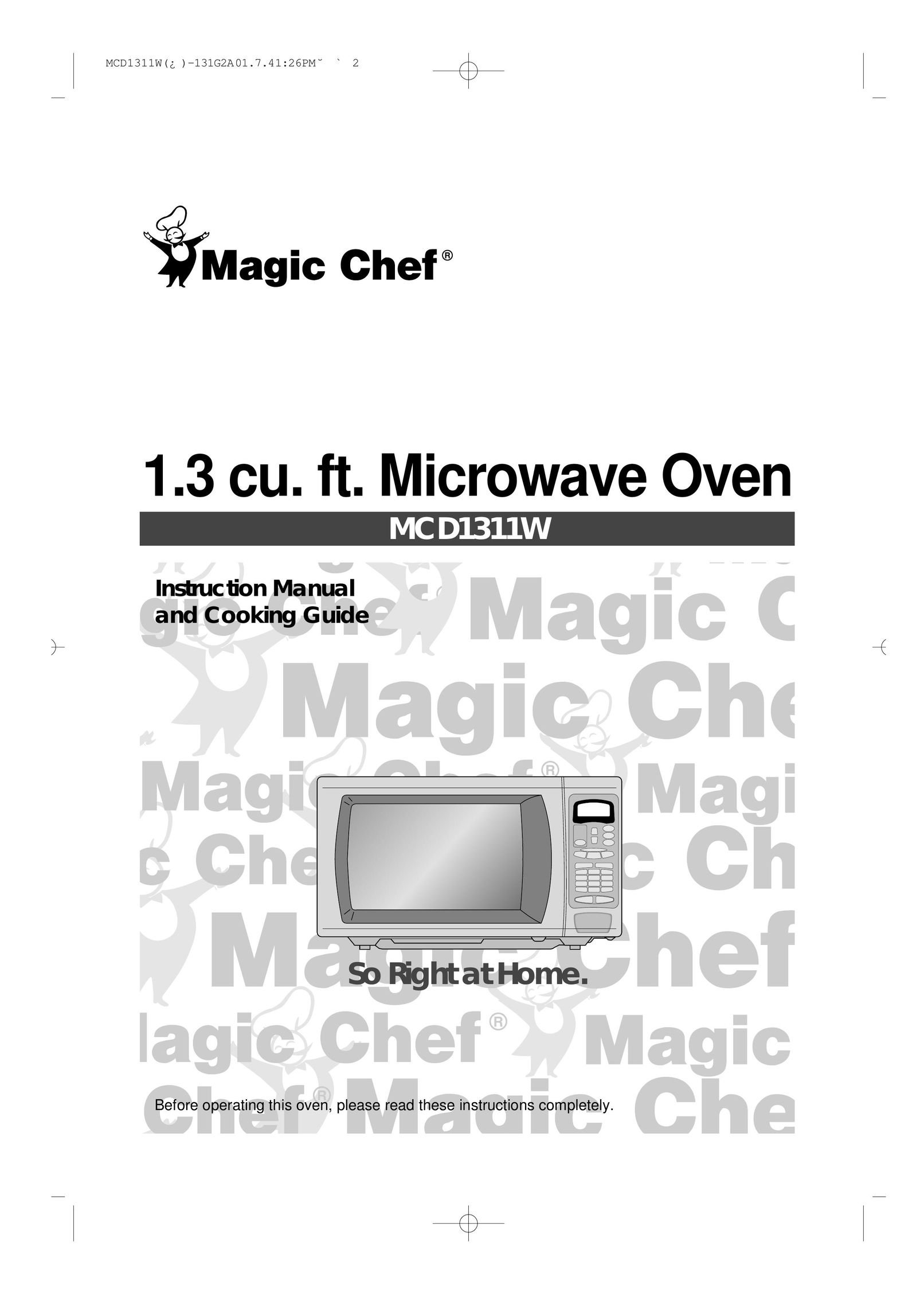 Magic Chef MCD1311W Microwave Oven User Manual