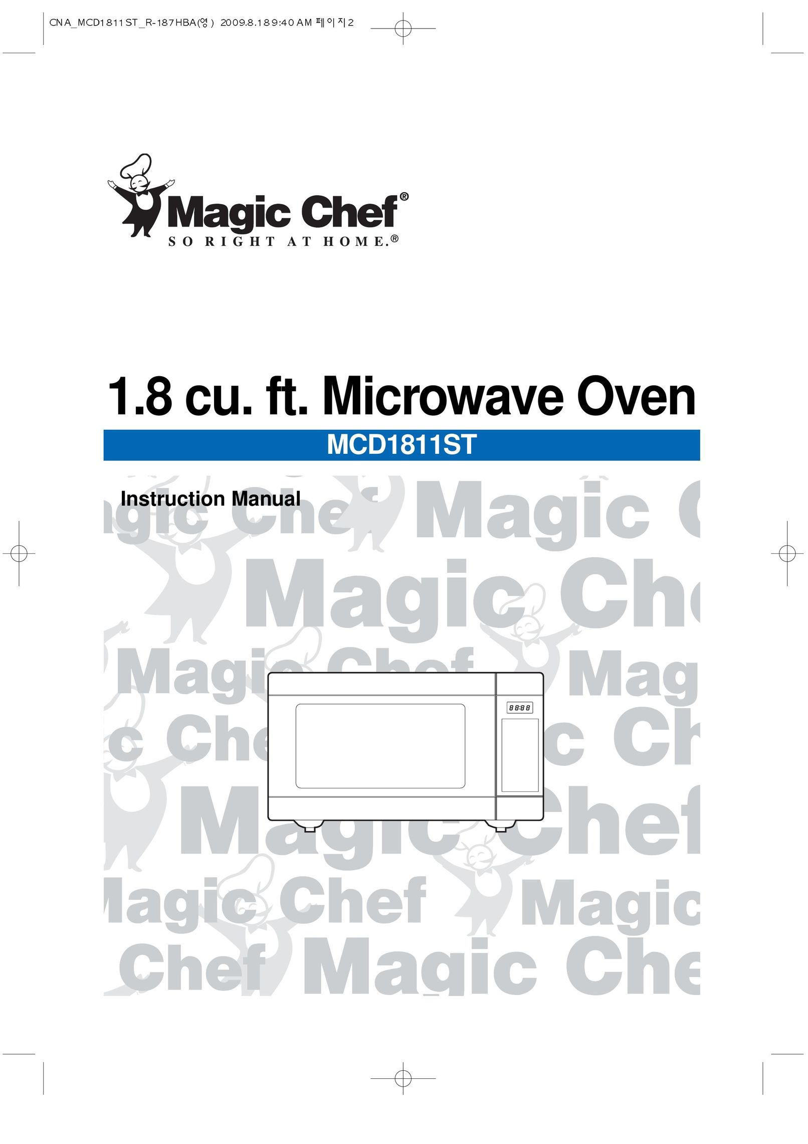 Magic Chef MCD1811ST Microwave Oven User Manual