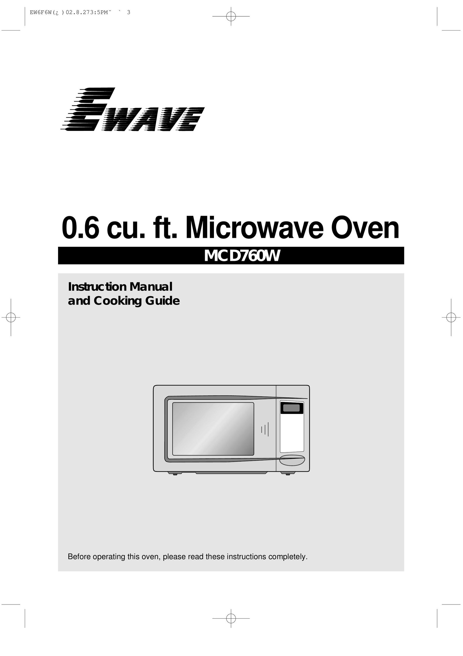 Magic Chef MCD760W Microwave Oven User Manual