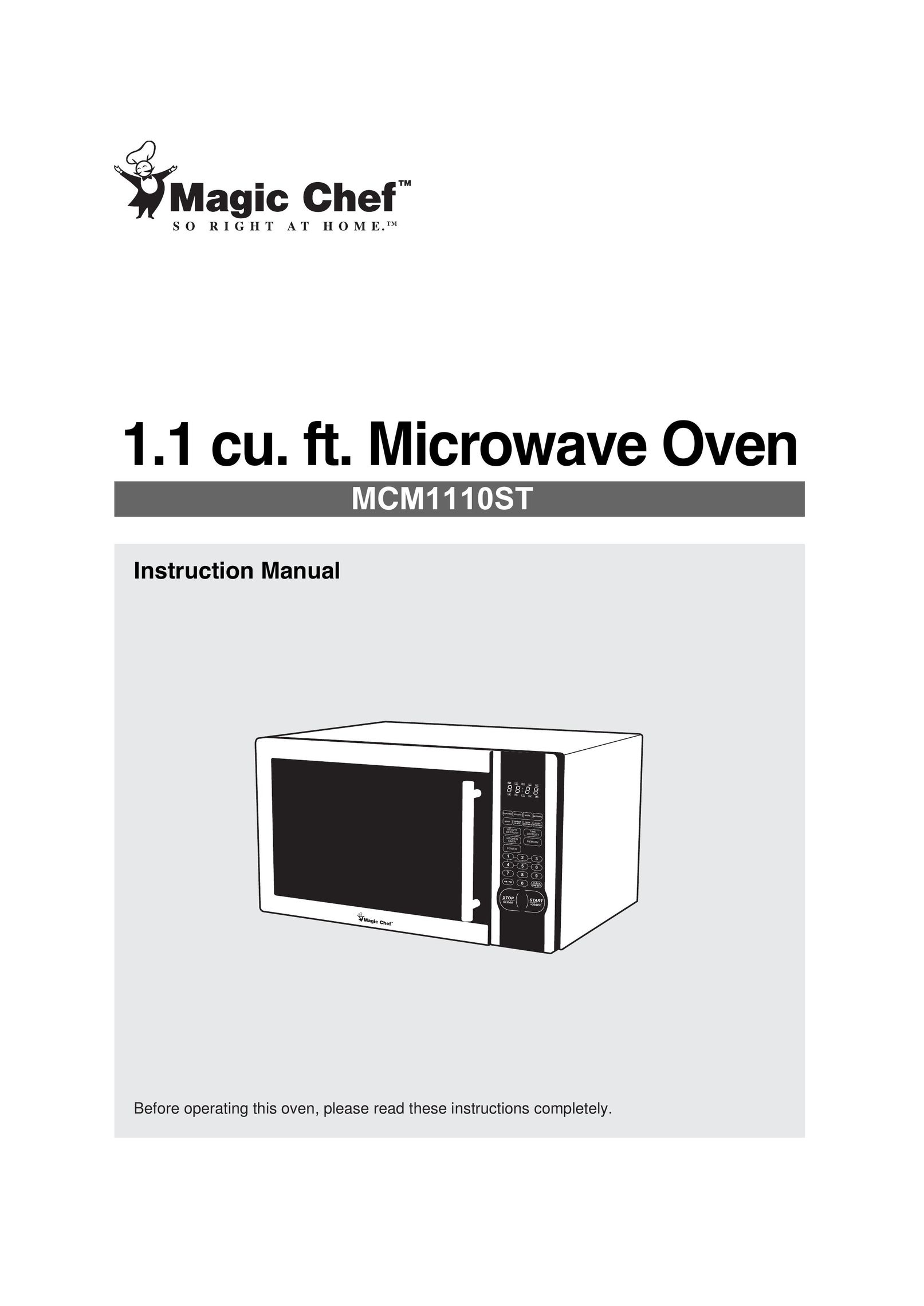 Magic Chef MCM1110ST Microwave Oven User Manual