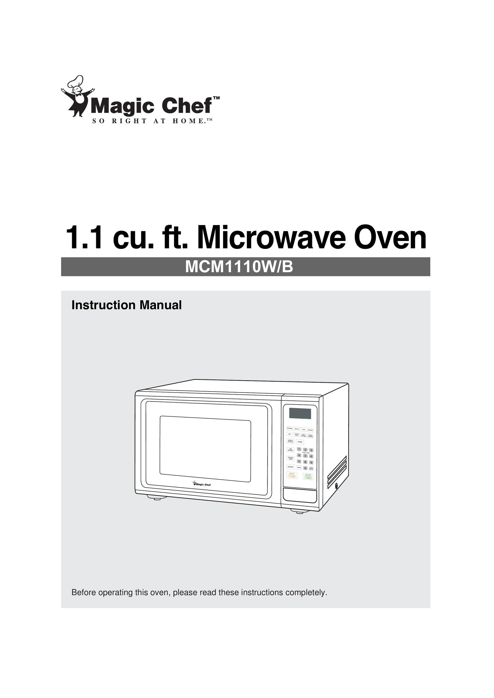 Magic Chef MCM1110W/B Microwave Oven User Manual