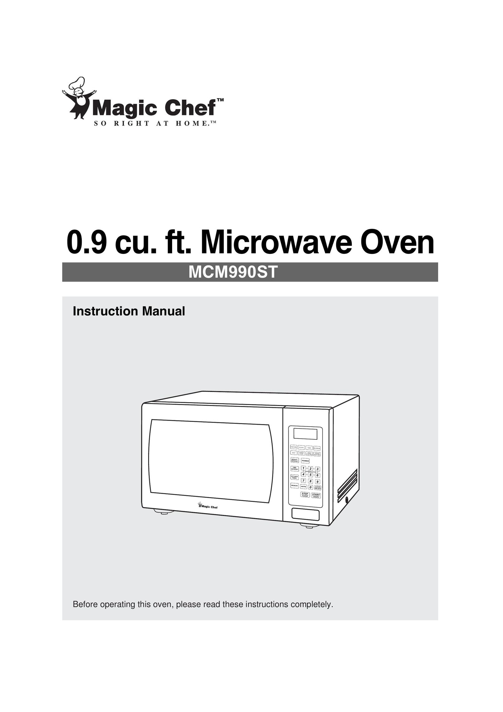 Magic Chef MCM990ST Microwave Oven User Manual