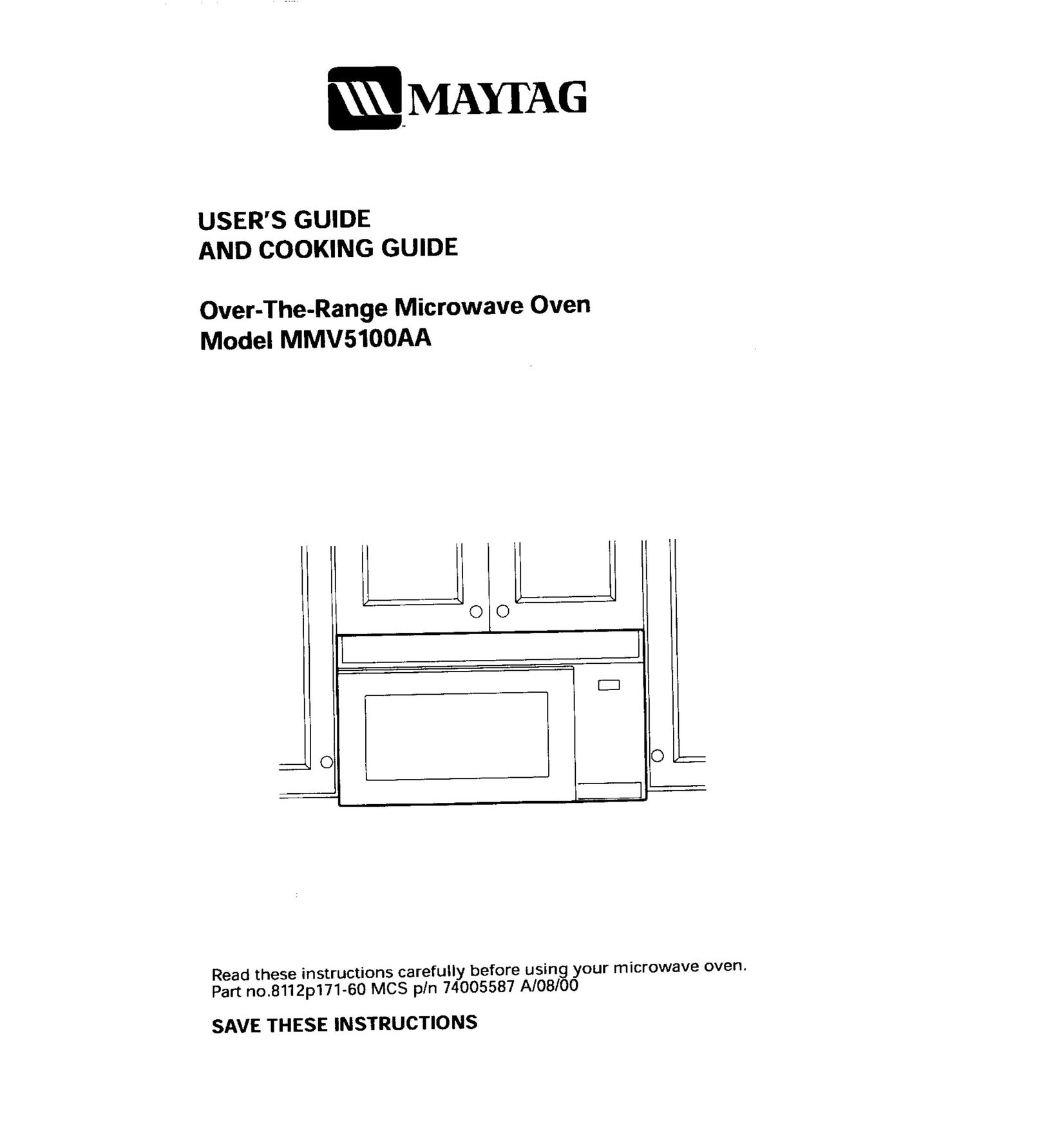 Maytag MMV5100AA Microwave Oven User Manual