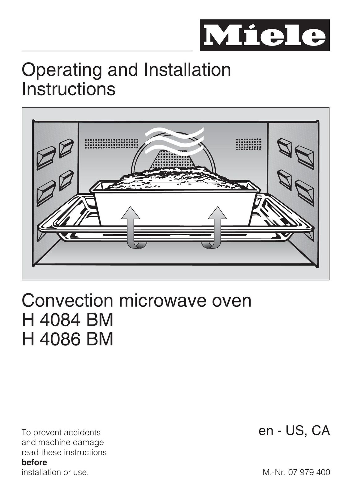 Miele H4084BMSS Microwave Oven User Manual