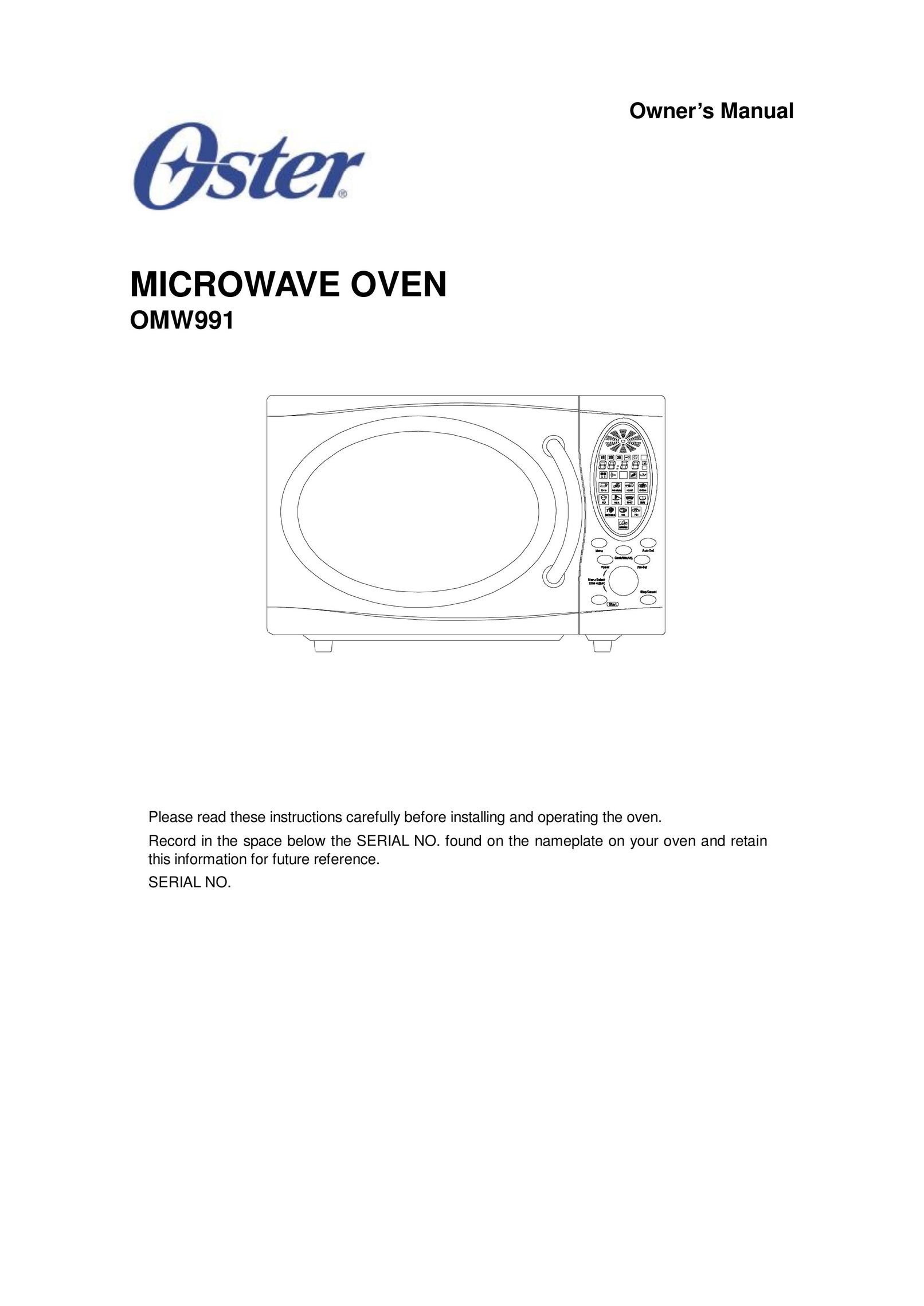 Oster OMW991 Microwave Oven User Manual