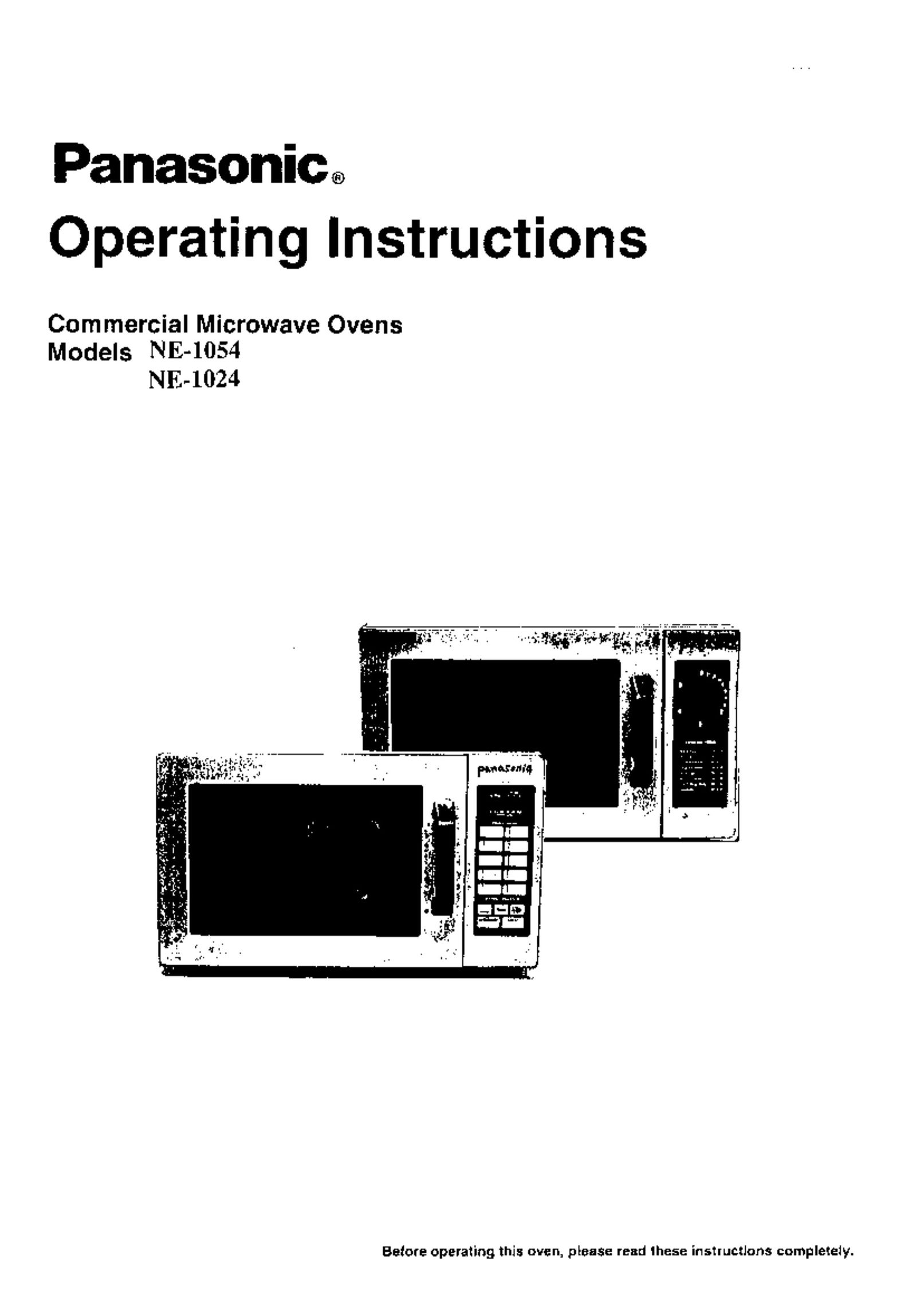 Panasonic NB-1024 Microwave Oven User Manual