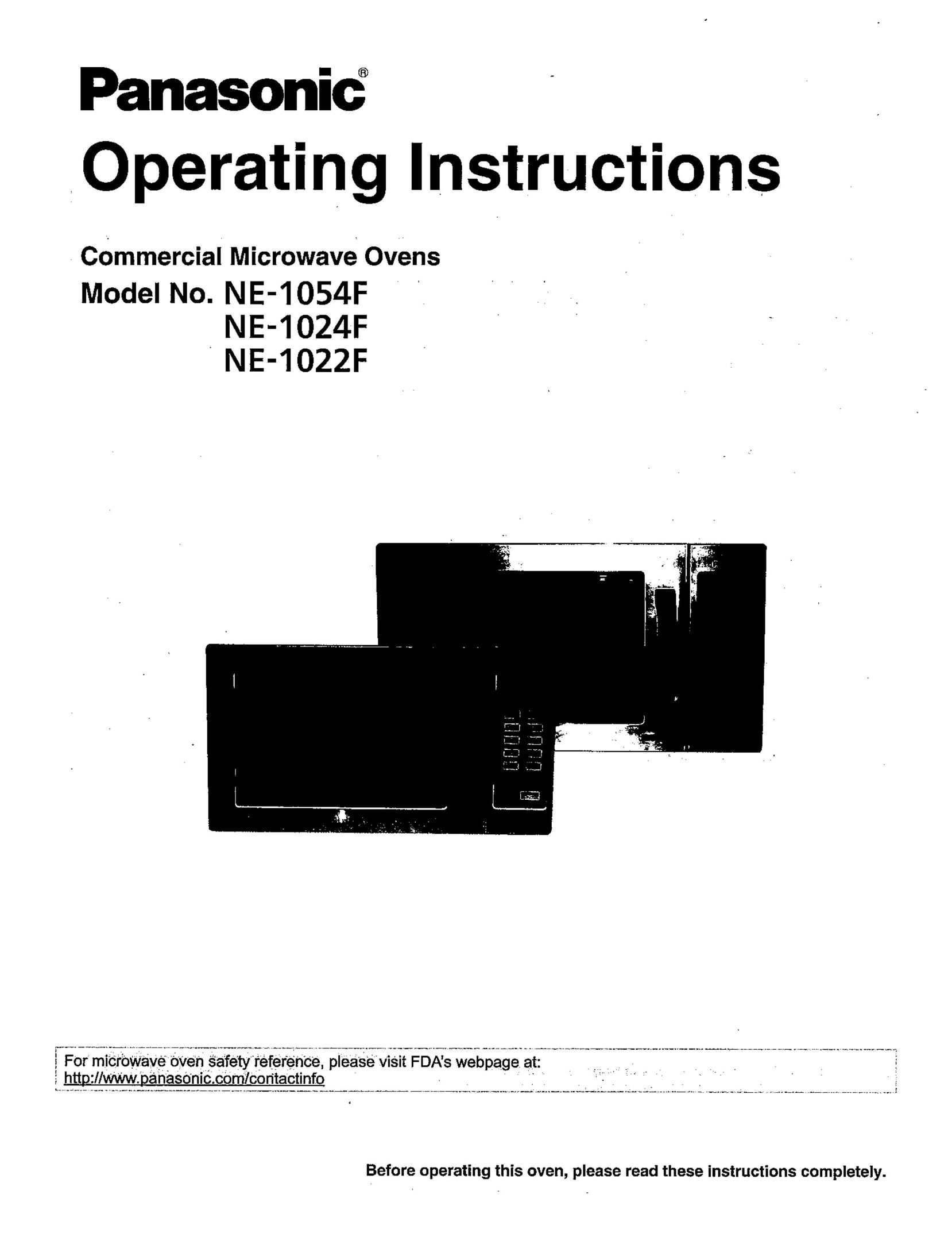 Panasonic NE-1054F Microwave Oven User Manual