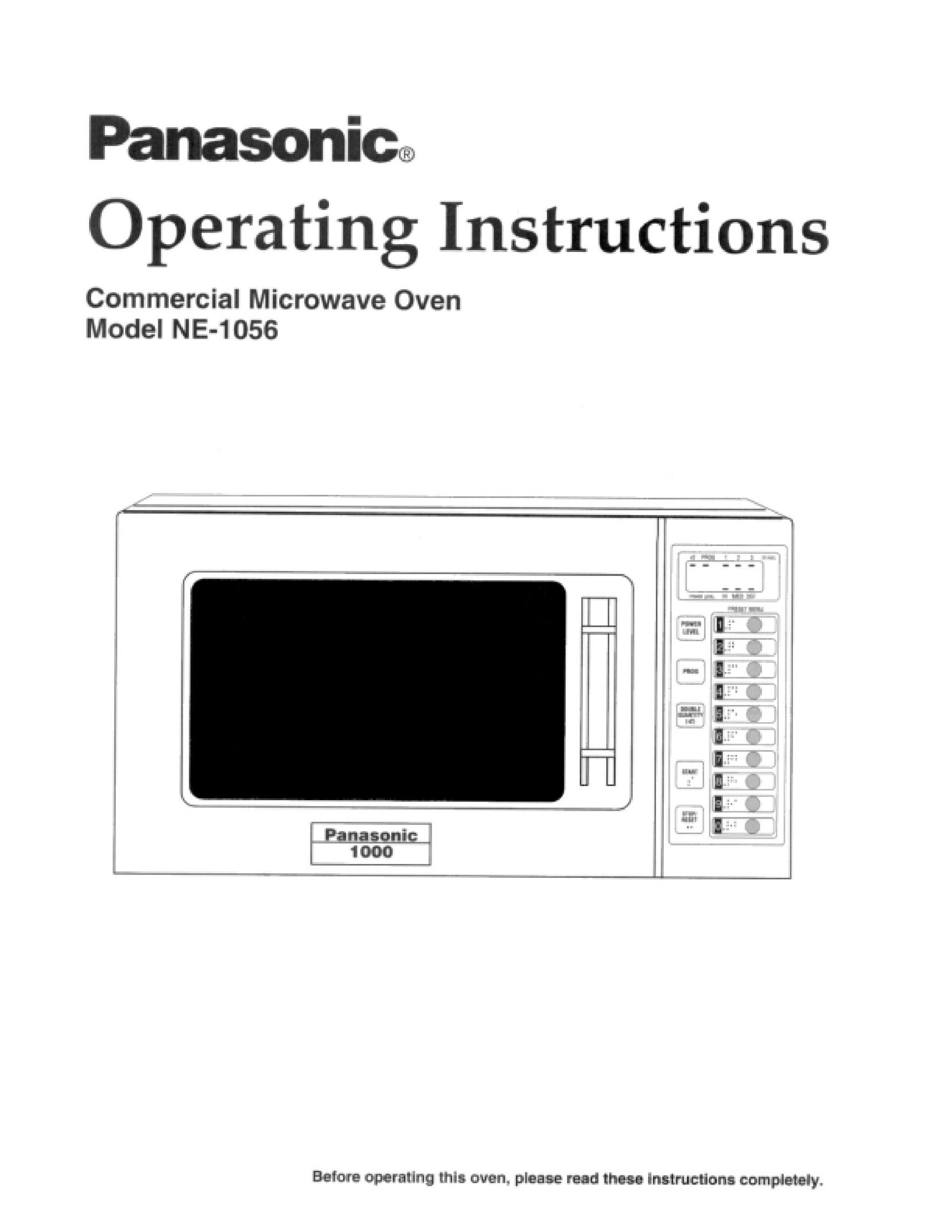 Panasonic NE-1056 Microwave Oven User Manual