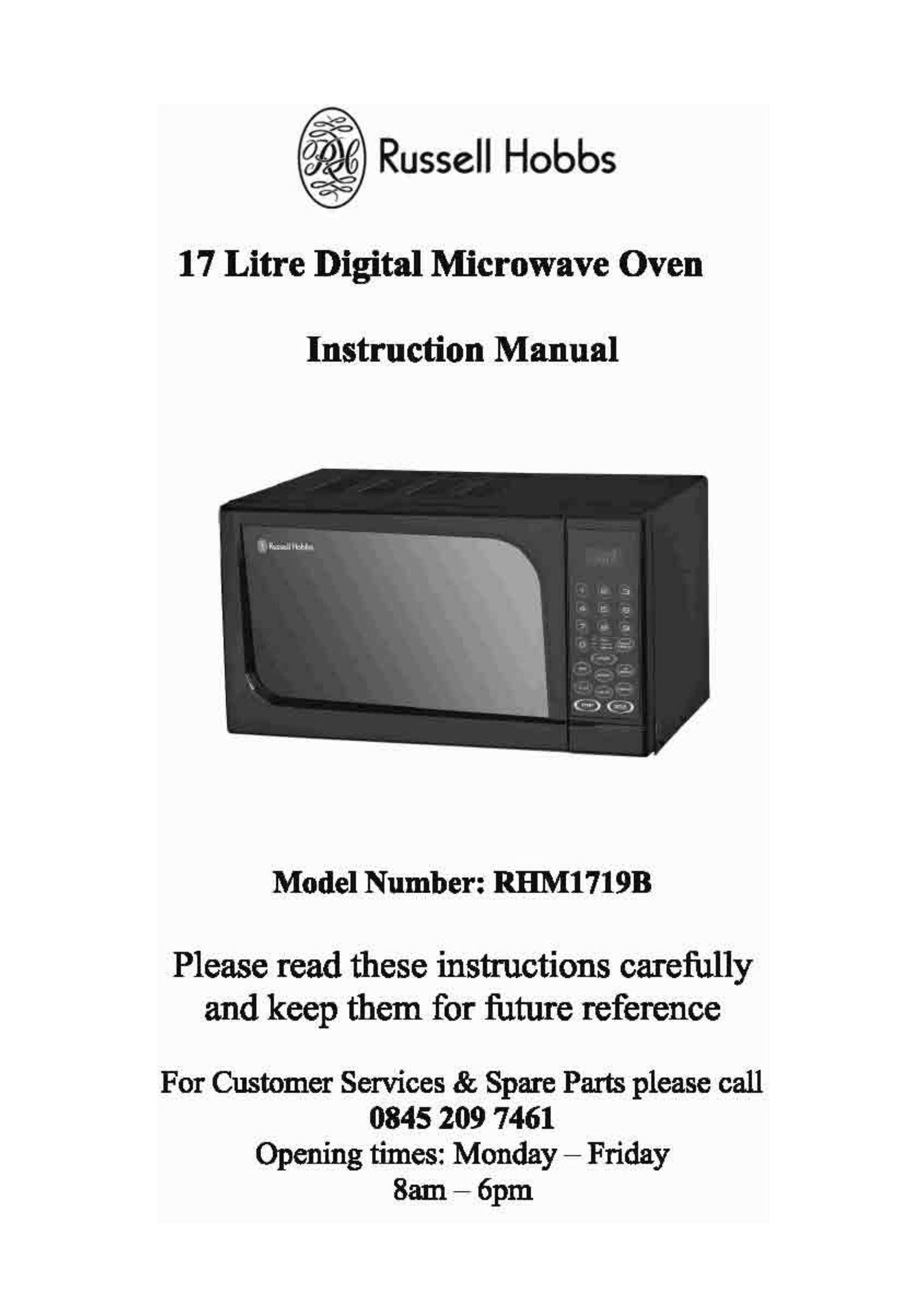 Russell Hobbs RHM1719B Microwave Oven User Manual