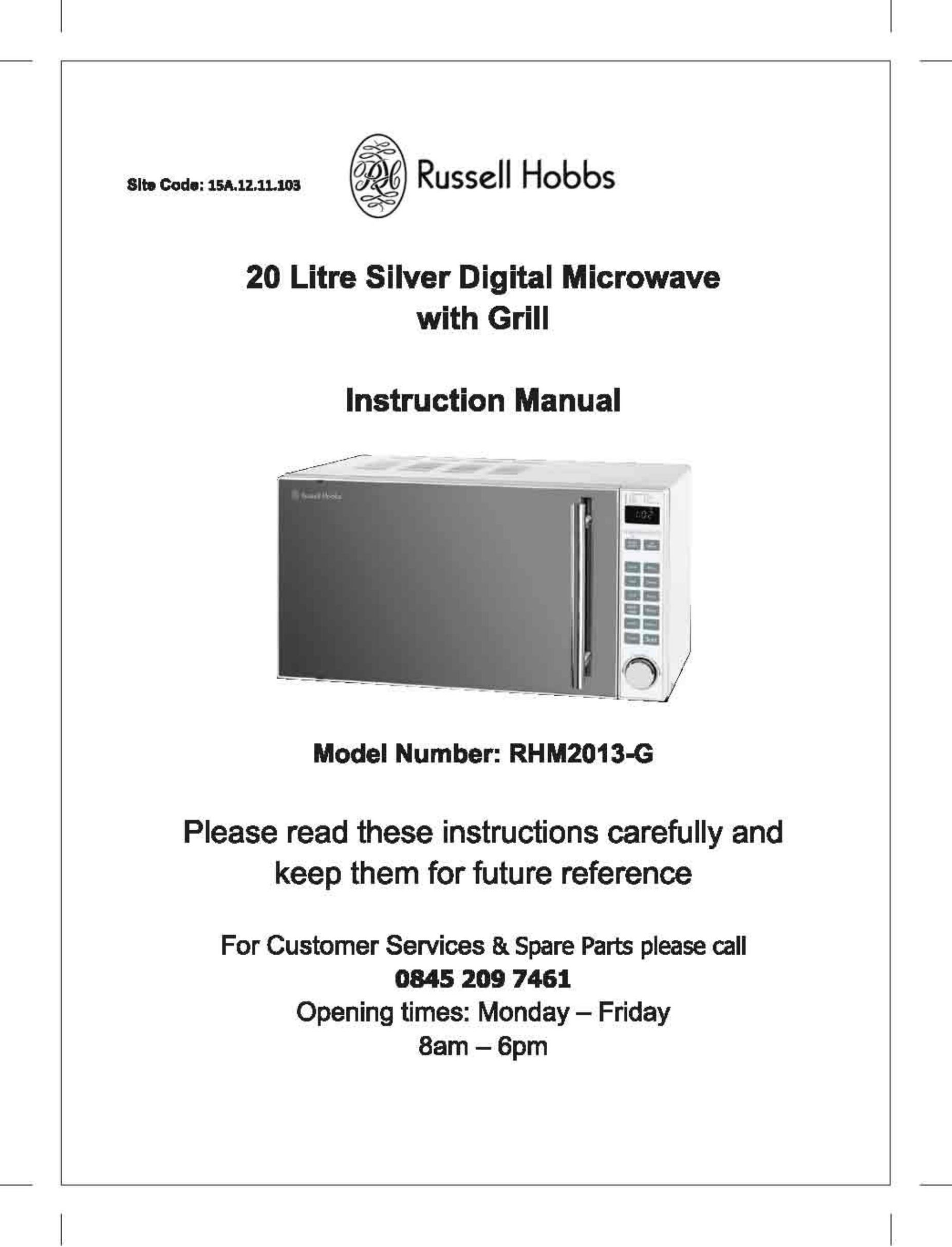 Russell Hobbs RHM2013-G Microwave Oven User Manual