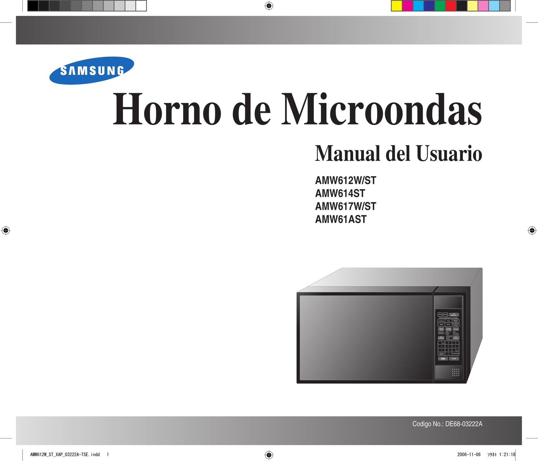 Samsung AMW61AST Microwave Oven User Manual