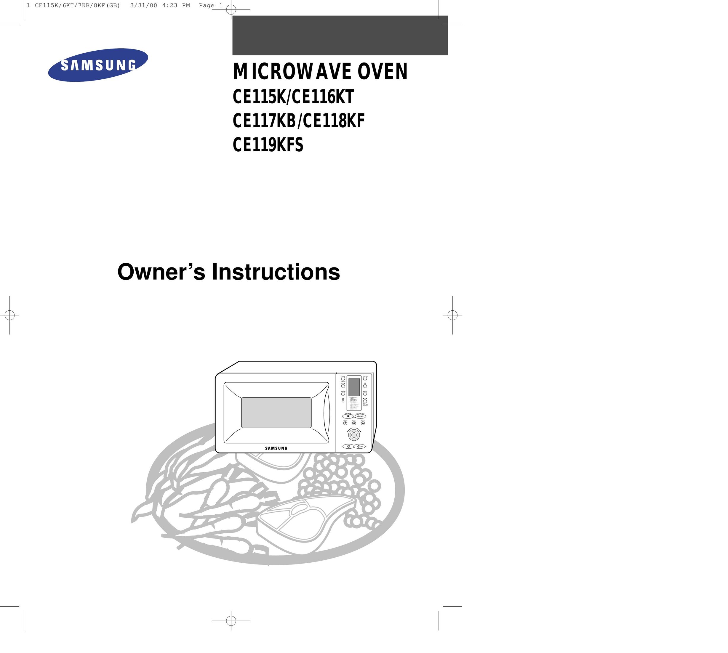 Samsung CE119KFS Microwave Oven User Manual