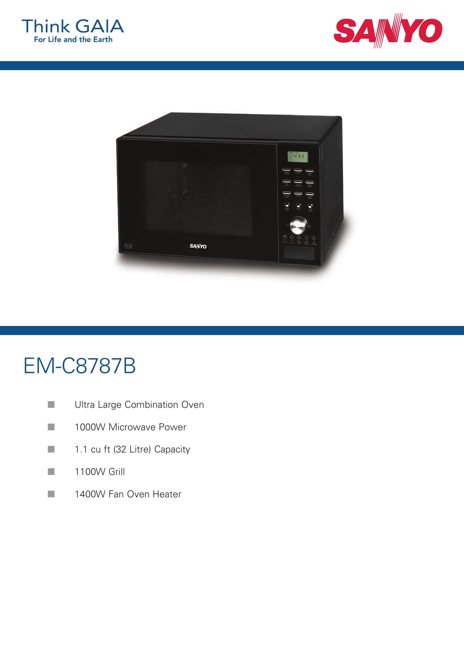 Sanyo EM-C8787B Microwave Oven User Manual