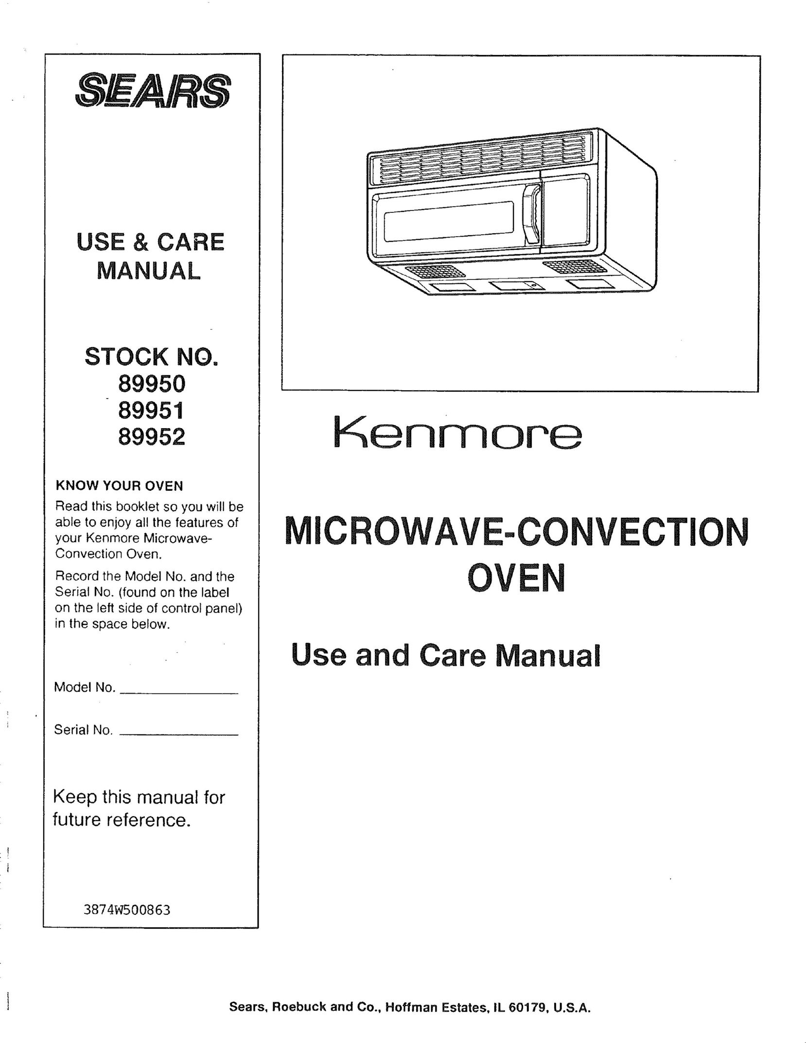 Sears 89951 Microwave Oven User Manual
