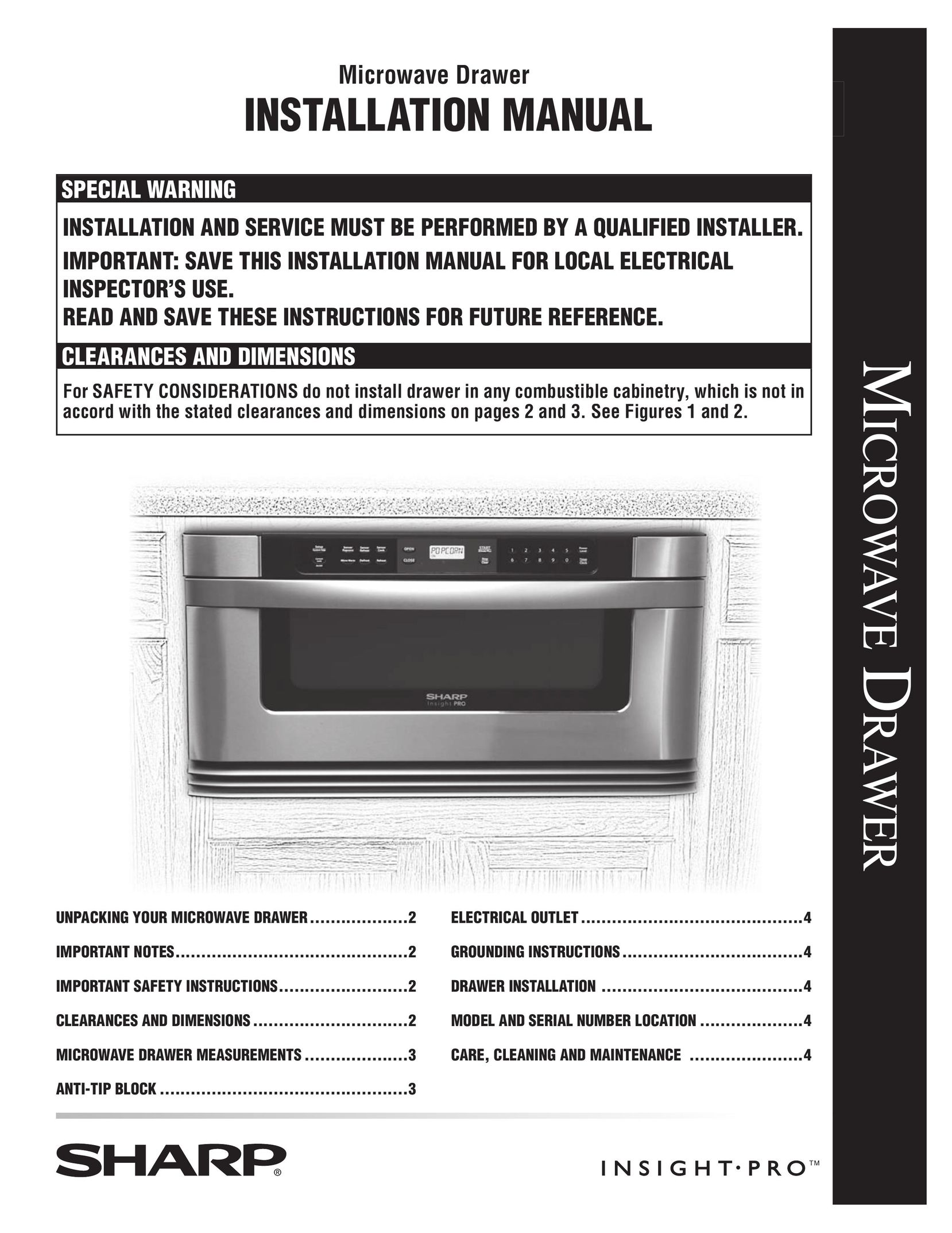 Sharp Inside Pro Microwave Oven User Manual