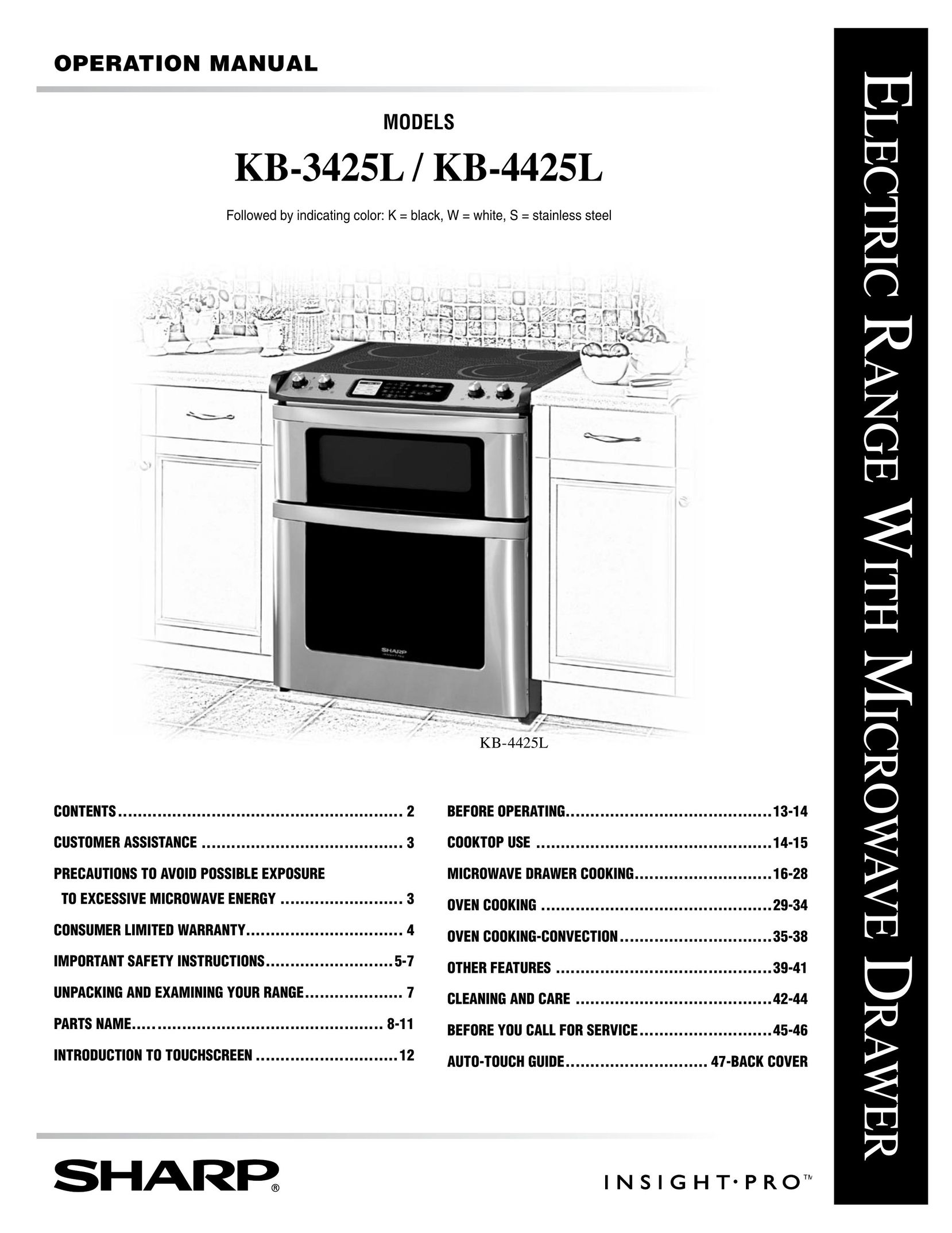 Sharp KB-3425L Microwave Oven User Manual