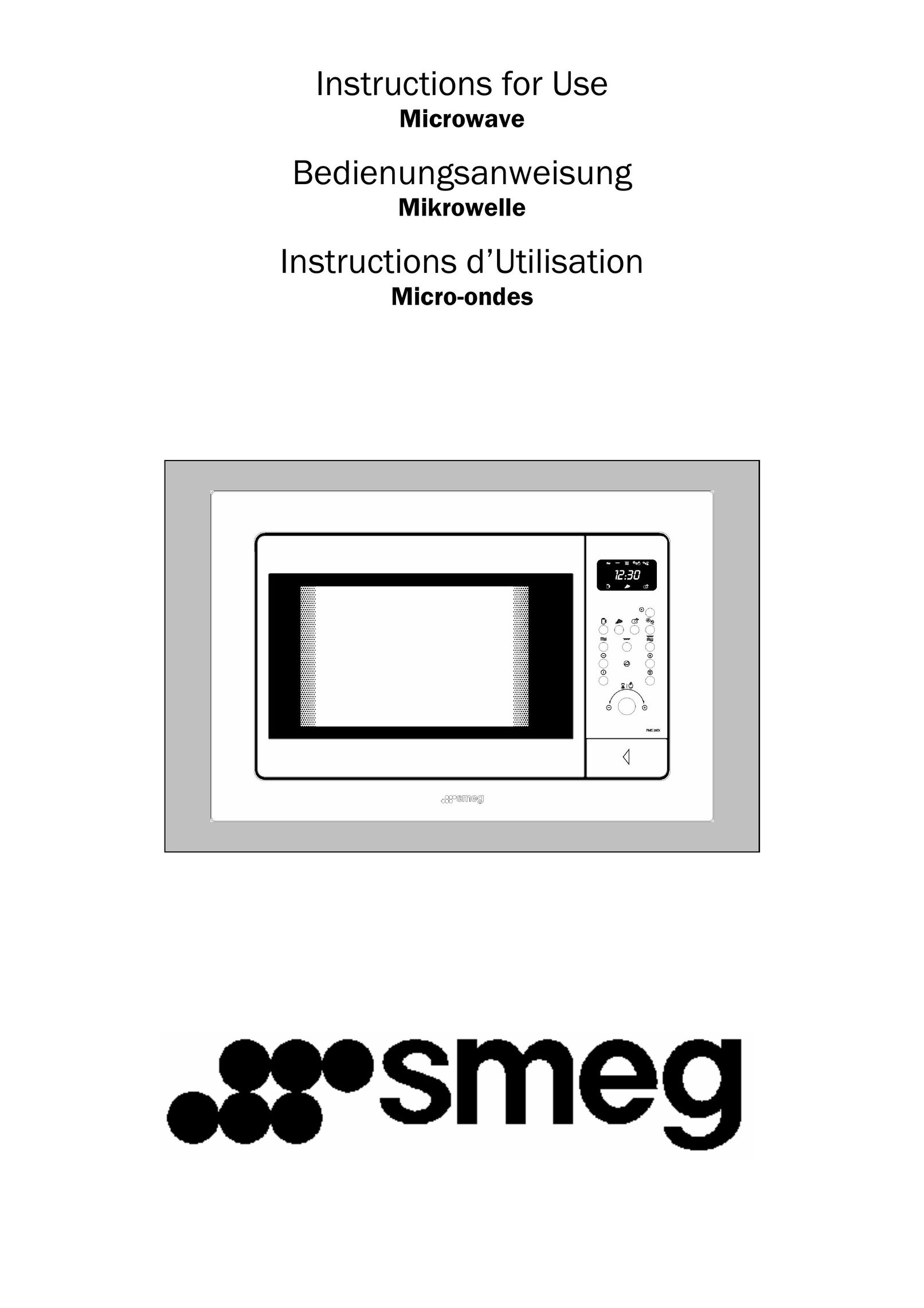 Smeg FME20EX2 Microwave Oven User Manual