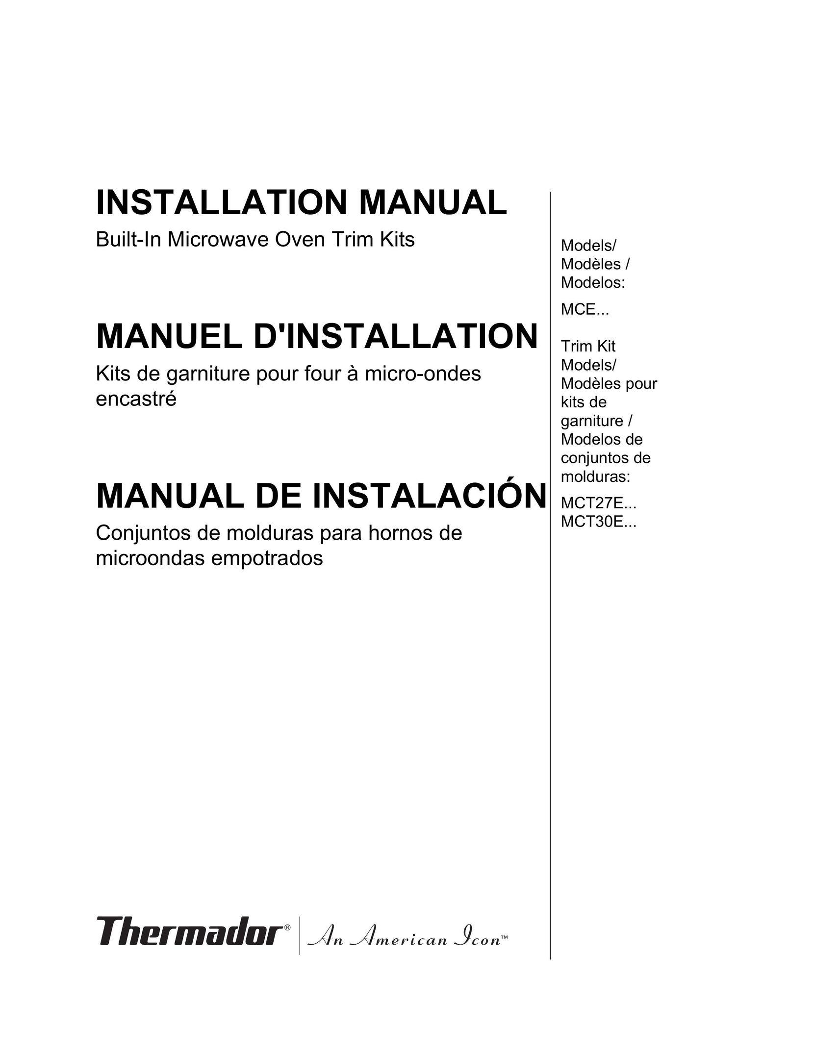 Thermador MCT30E Microwave Oven User Manual