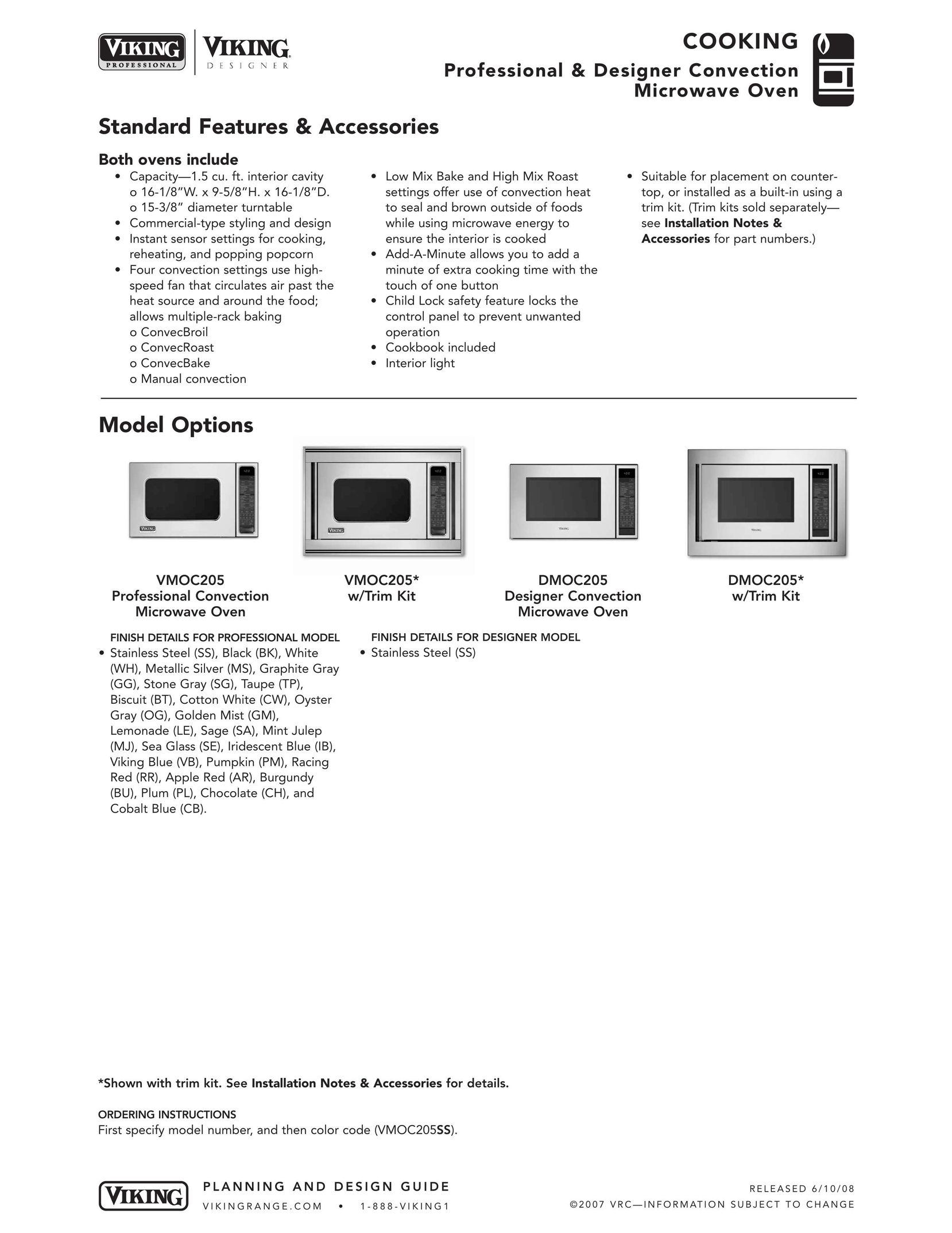 Viking DMOC205 Microwave Oven User Manual
