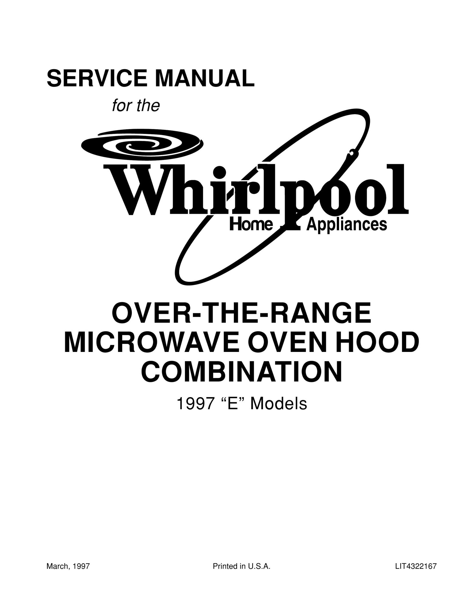 Whirlpool 1997 "E" Microwave Oven User Manual