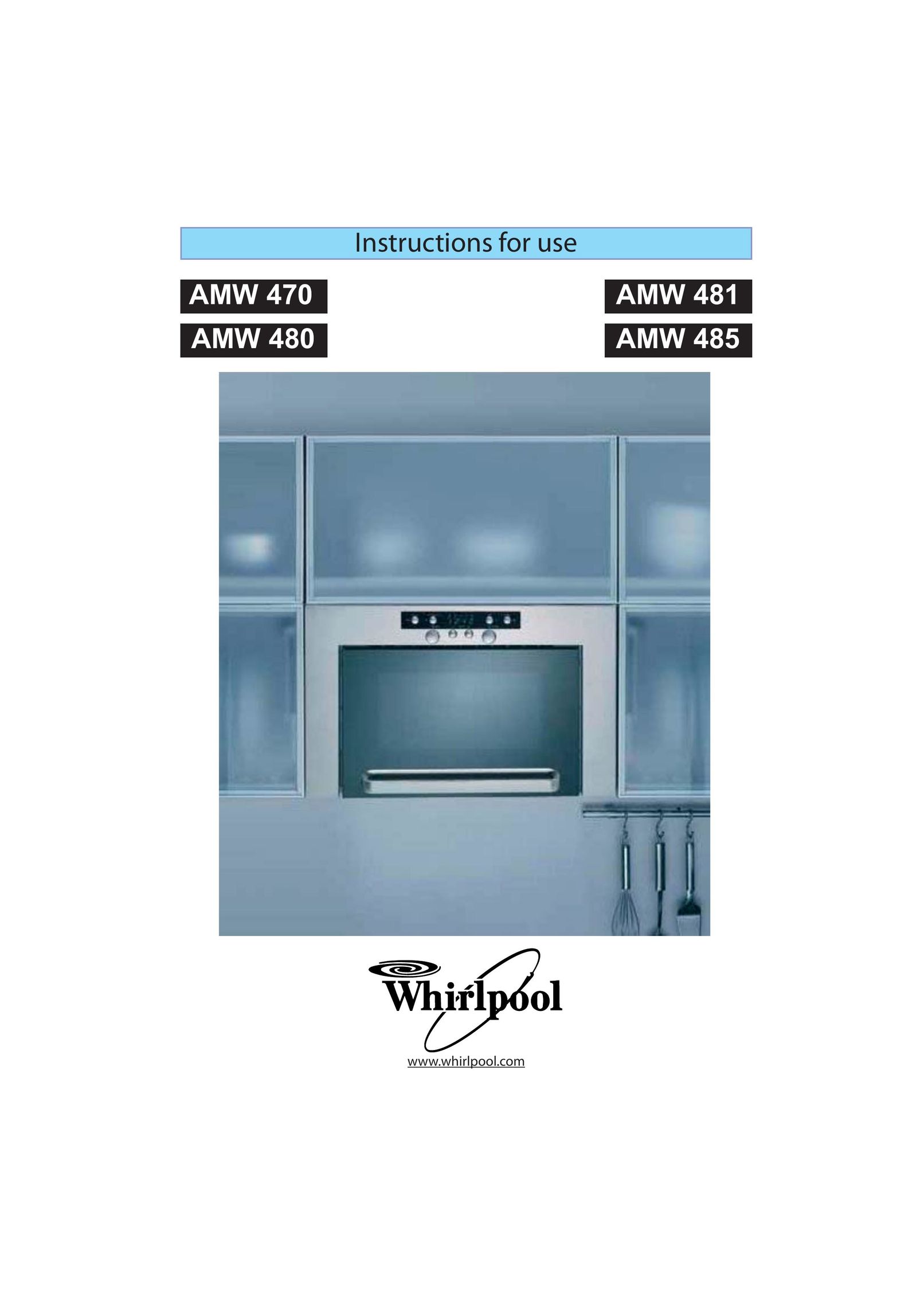 Whirlpool AMW 481 Microwave Oven User Manual