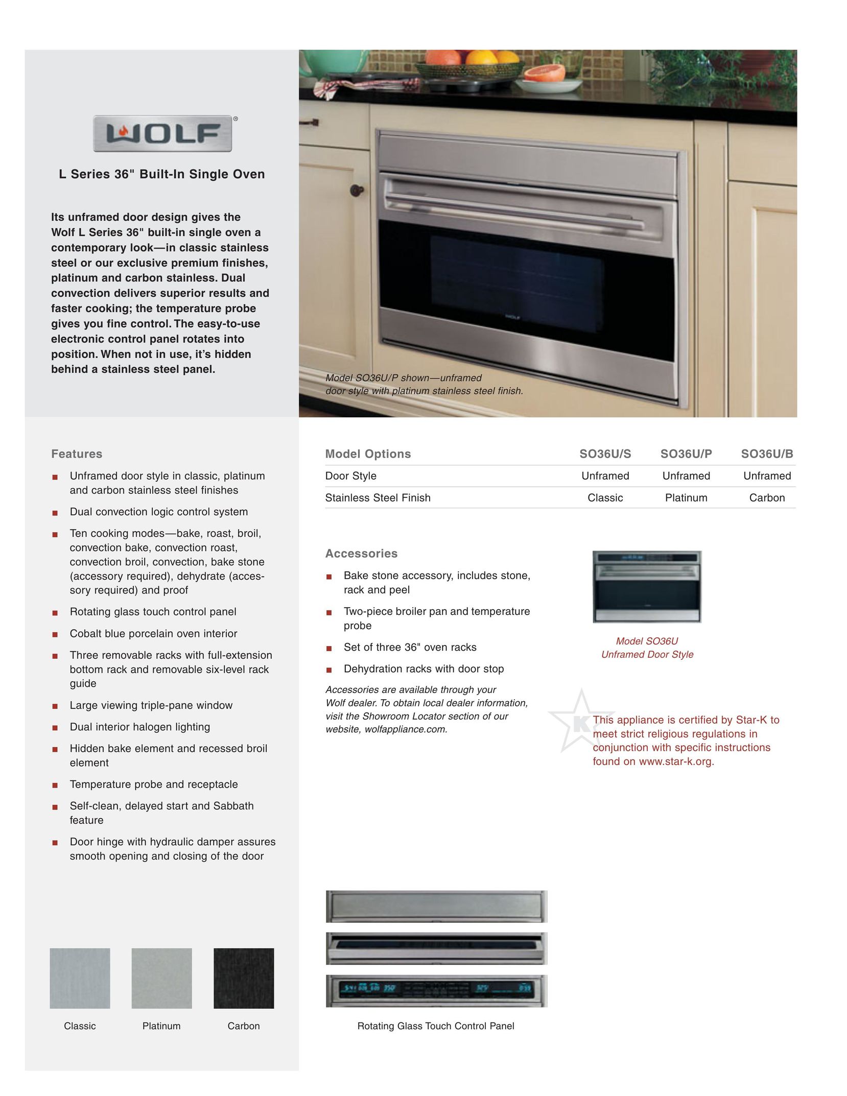 Wolf Appliance Company SO36U Microwave Oven User Manual