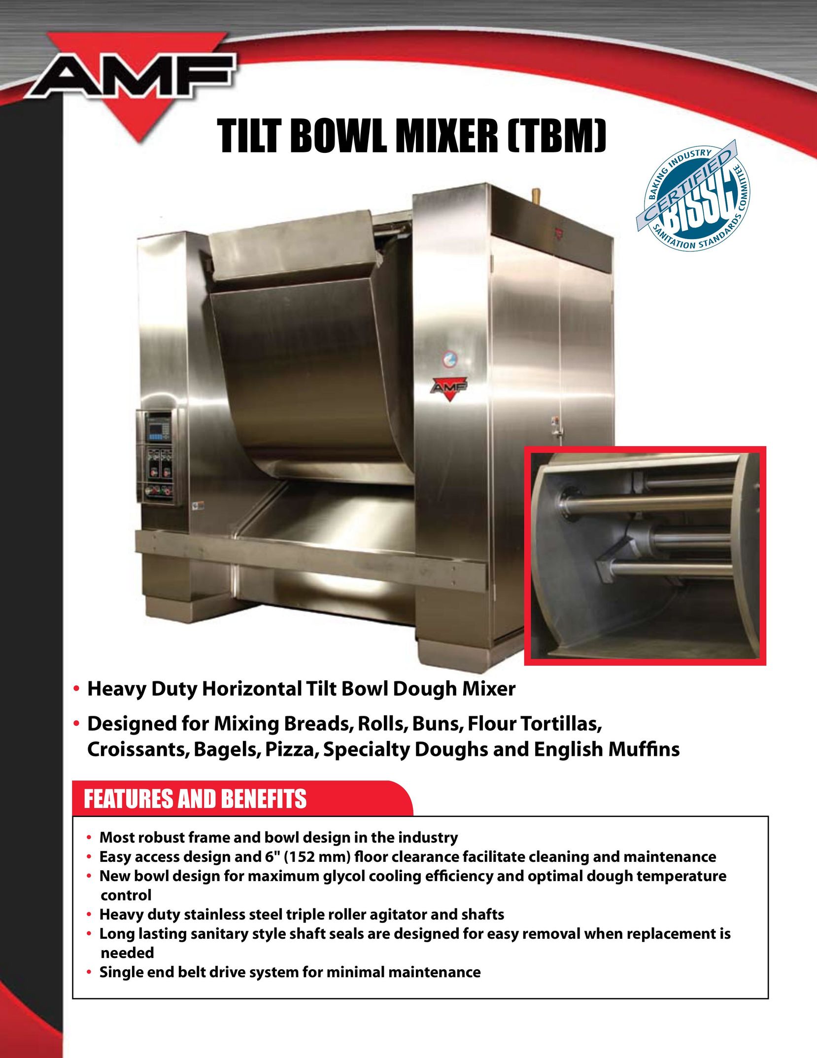 AMF TILT Bowl Mixer (TBM) Mixer User Manual