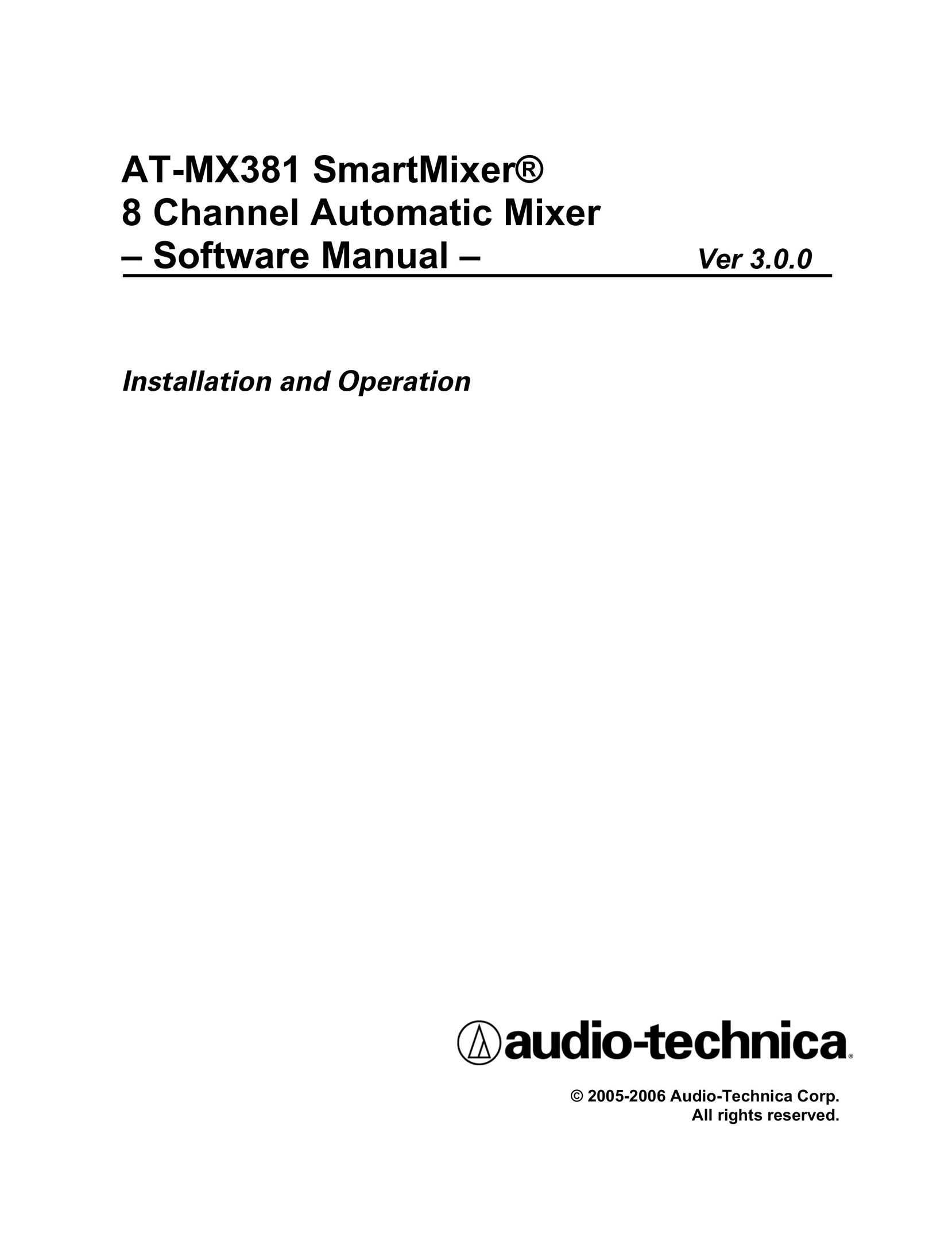 Audio-Technica AT-MX381 Mixer User Manual