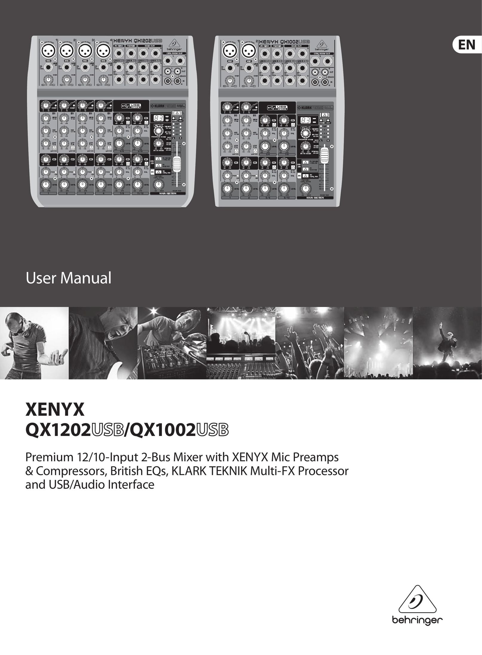 Behringer XENYX QX1202 Mixer User Manual