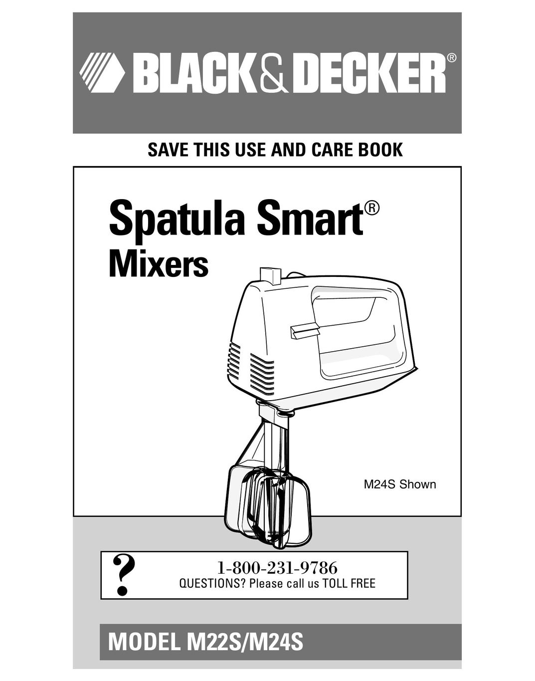 Black & Decker M22S Mixer User Manual