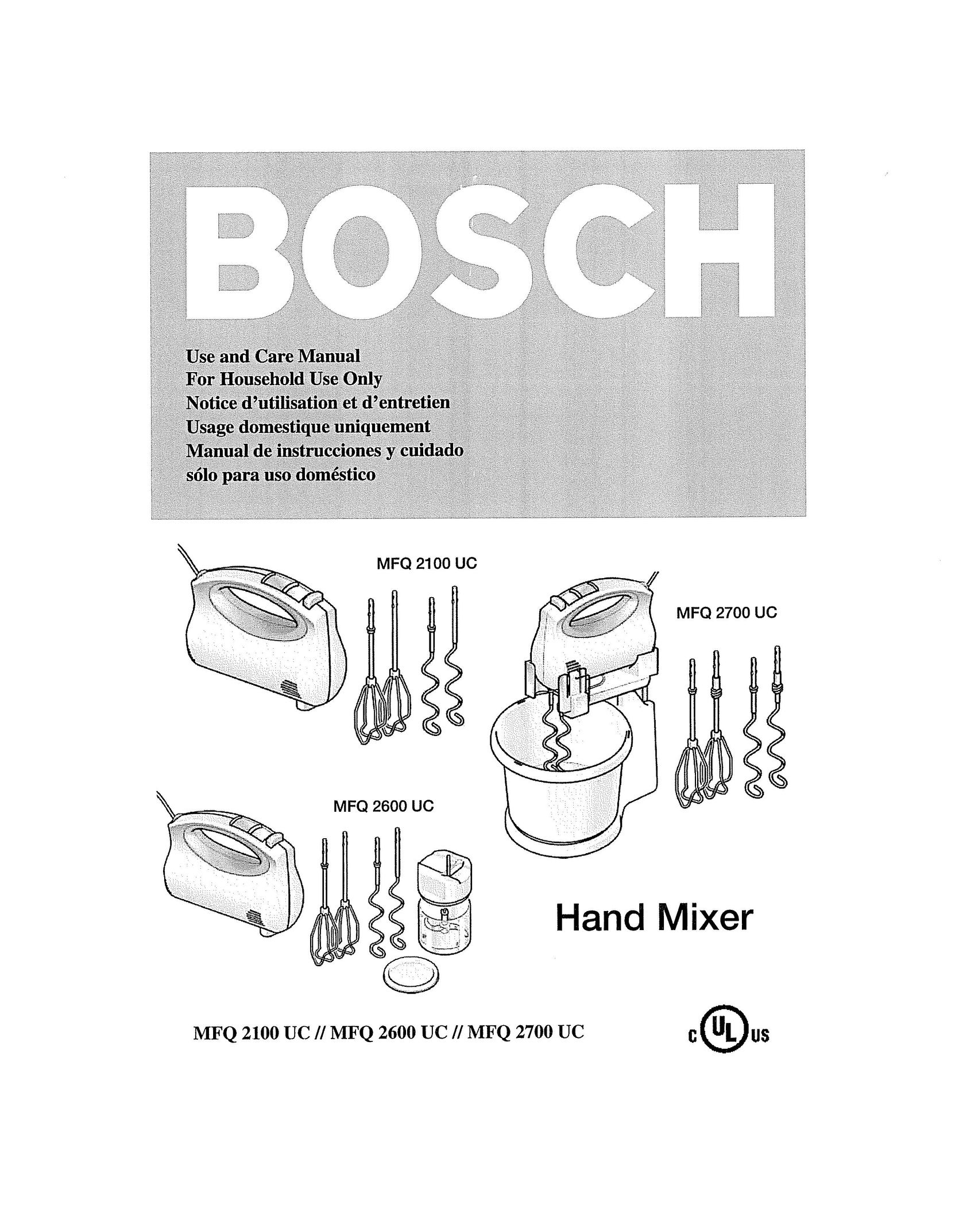Bosch Appliances MFQ 2100 UC Mixer User Manual